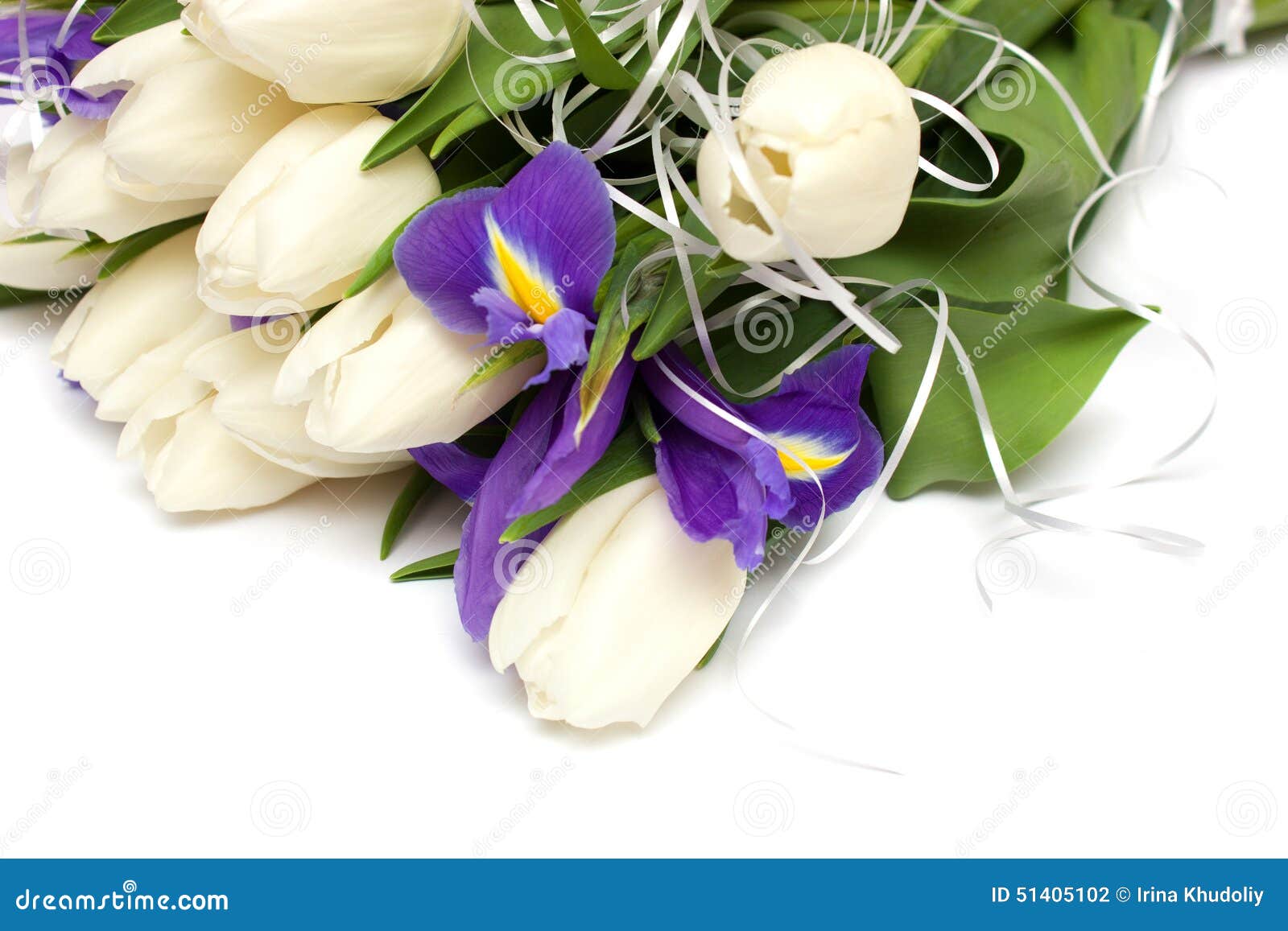 Spring Tulips and Iris Flowers. Stock Photo Image of bouquet, tulip