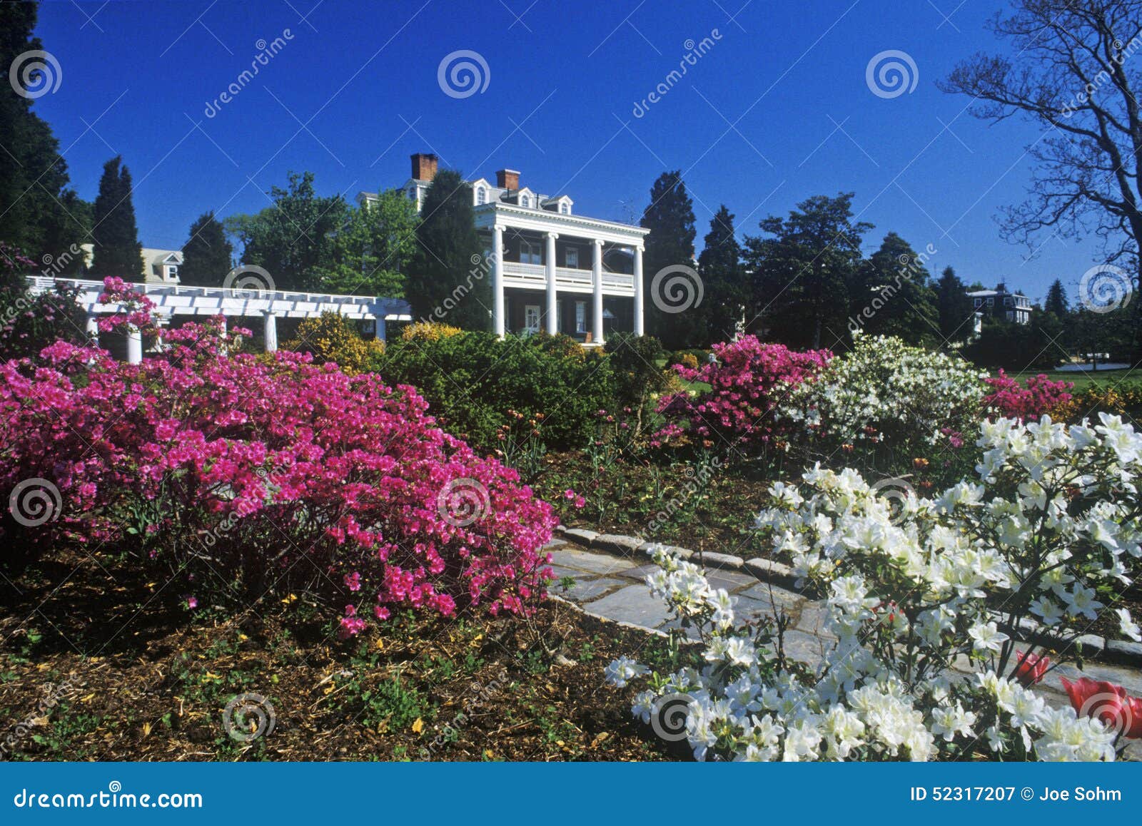Spring View of House and Garden, Chestertown, MD Stock Image Image of landscape, maryland