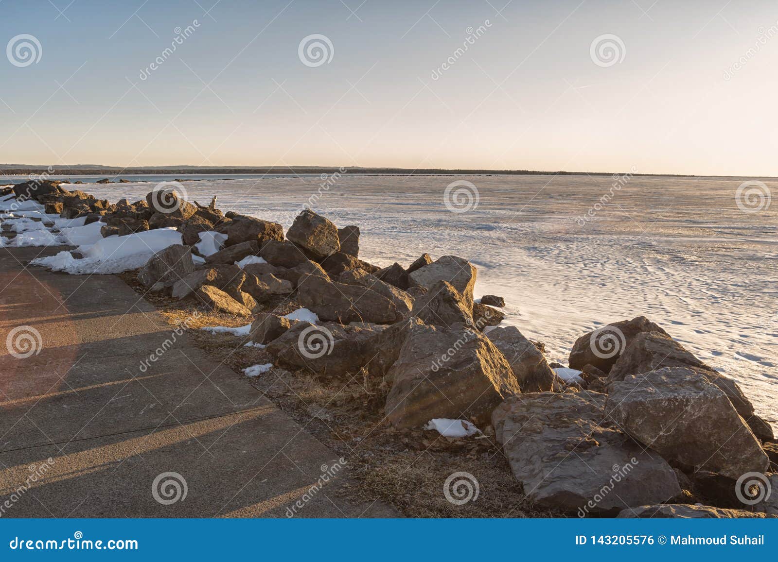 Spring View of Sylvan Beach Shoreline Stock Photo Image of blue