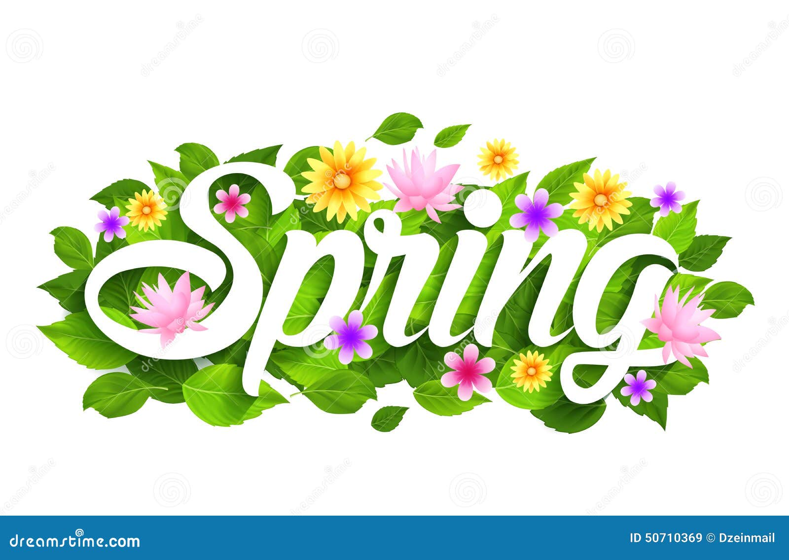 Vector postcard frame on the spring-summer theme. Stock Vector by