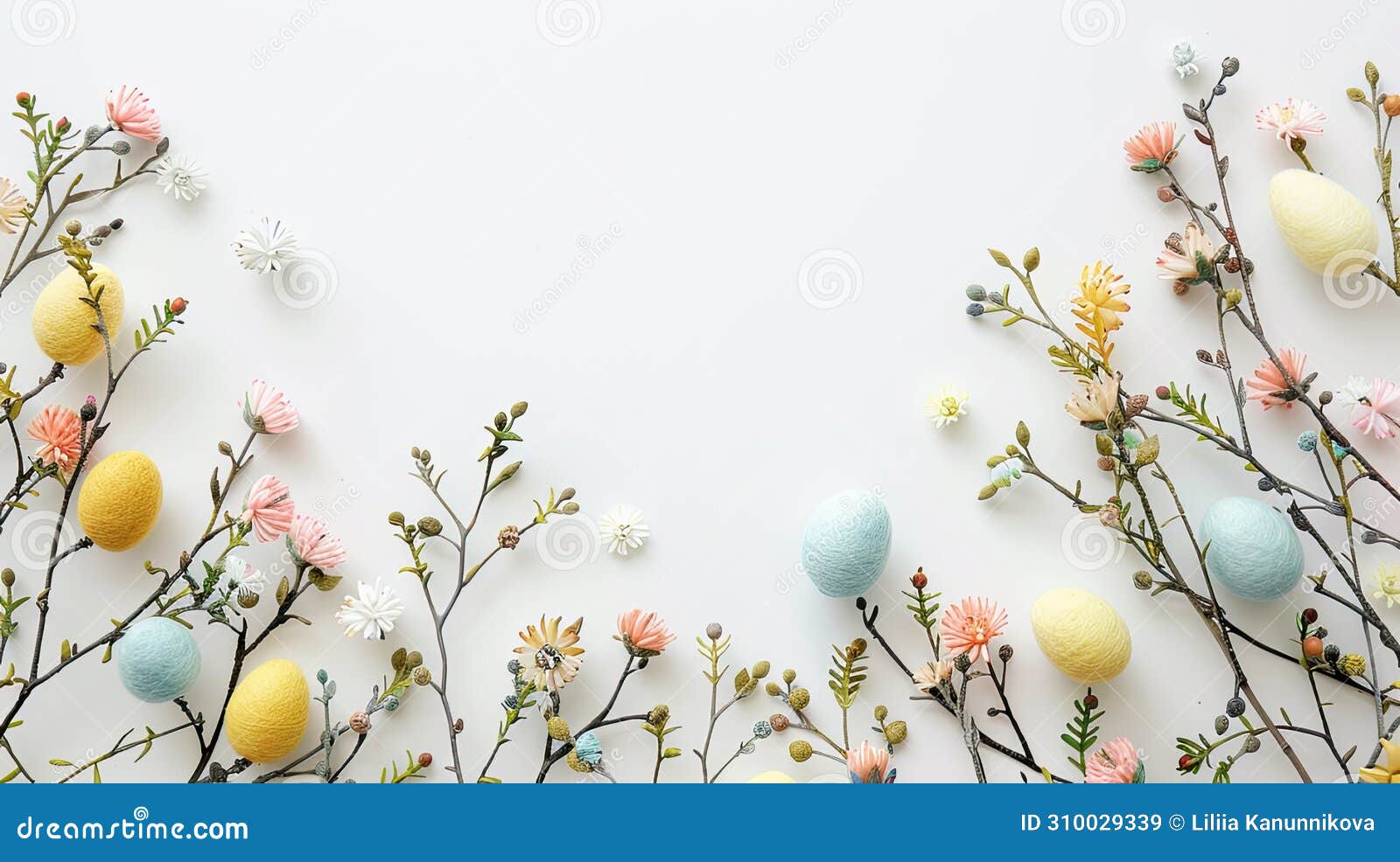 springtime joy and easter celebrations with lifelike felt embellishments, showcasing delicate pastel colors against a