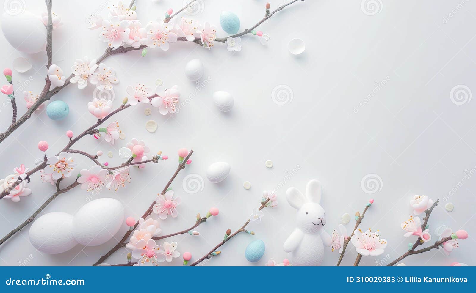 springtime joy and easter celebrations with lifelike felt embellishments, showcasing delicate pastel colors against a