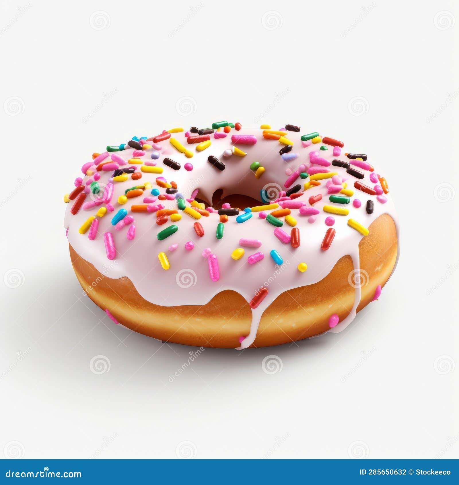 ultra realistic 4k donut: hyper-realistic 3d modeled photo with drips and splatters