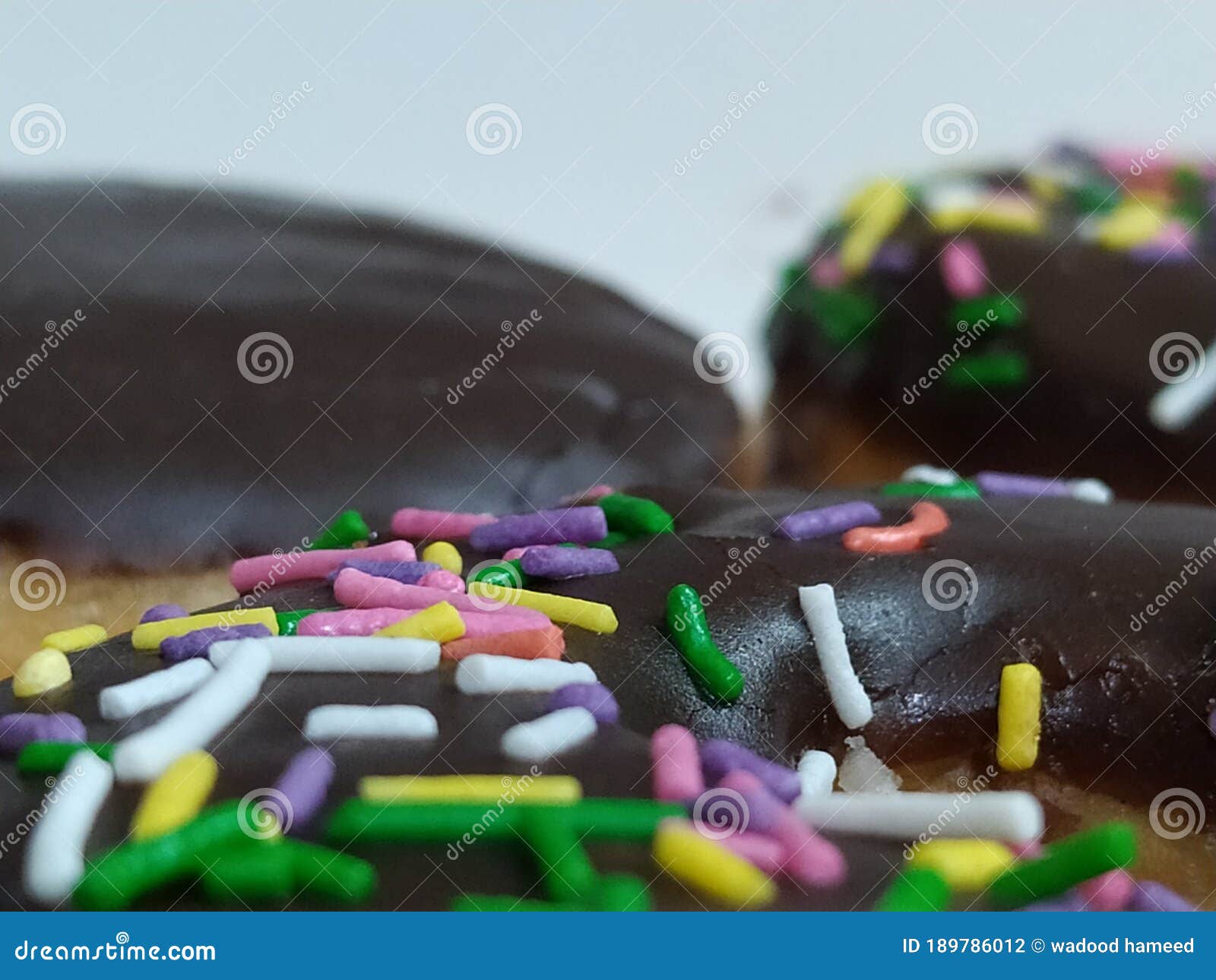 Sprinkled dunkin donuts stock photo. Image of produce 189786012