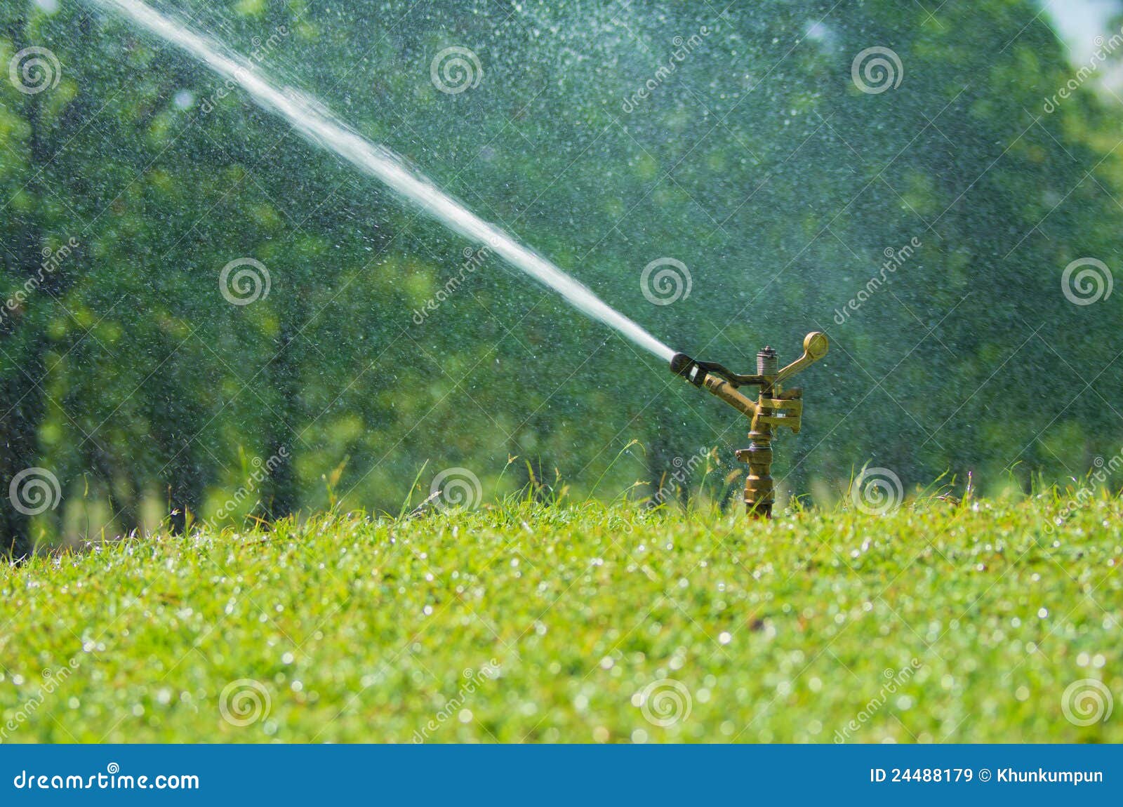 Sprinkler stock image. Image of irrigation, drops, automated 24488179