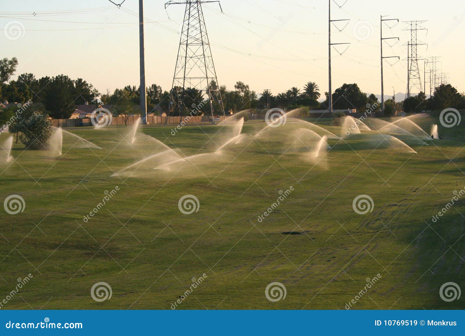 Sprinklers stock image. Image of flow, spout, park, watering 10769519