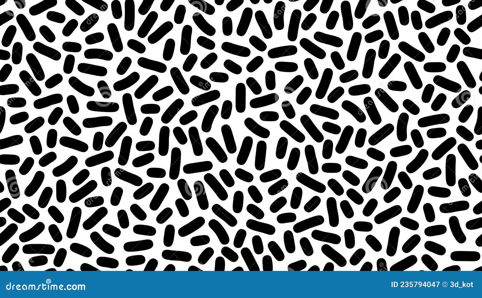 Black and White Seamless Sprinkles Pattern Stock Vector Illustration