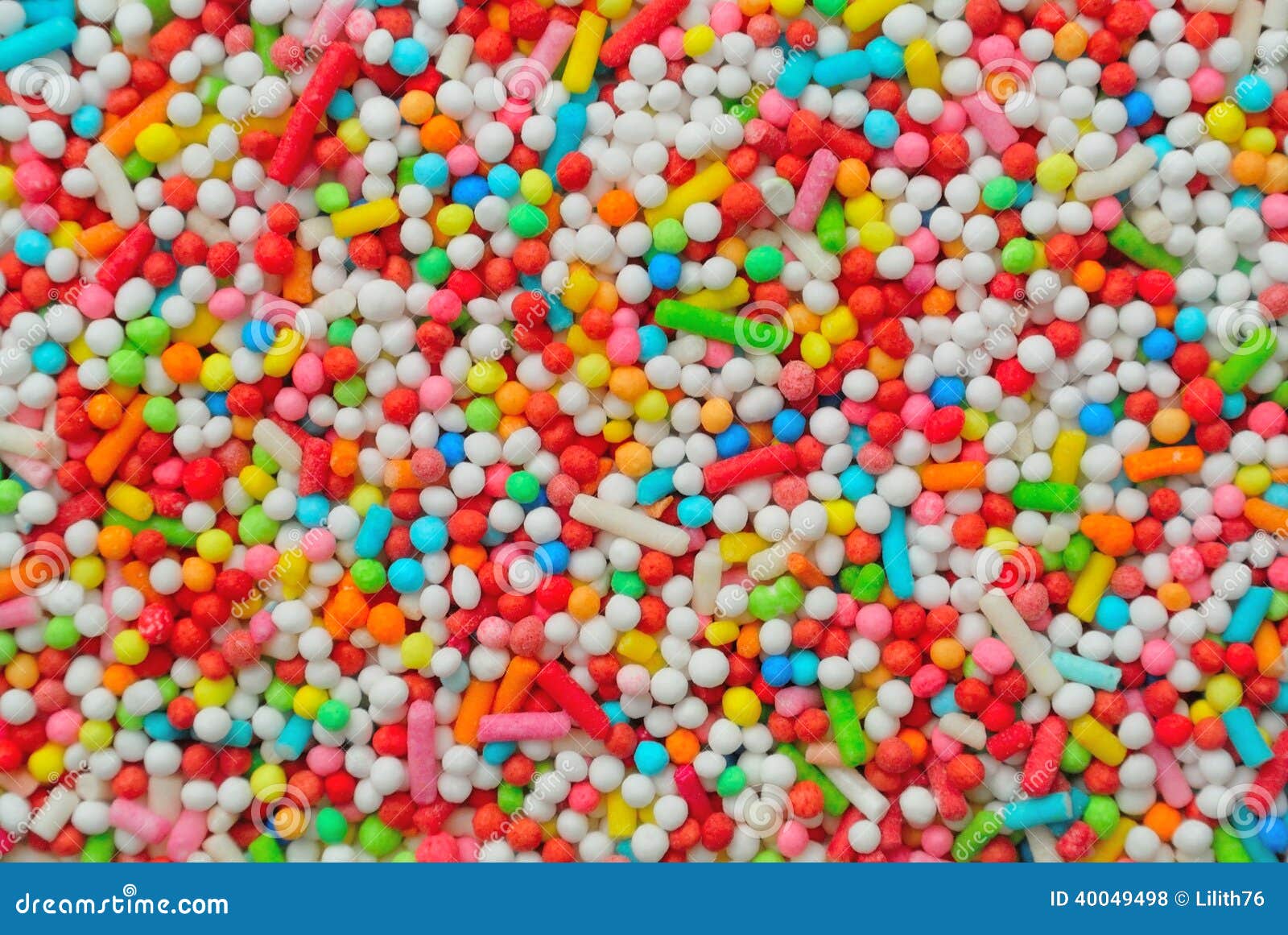 Sprinkles colored balls stock photo. Image of candy, texture 40049498
