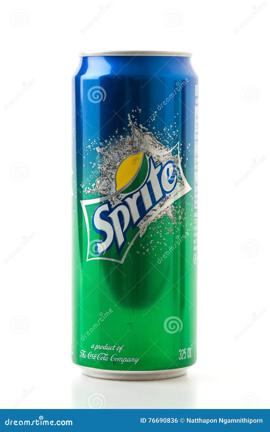 Sprite-Dosen auf Weiß redaktionelles foto. Bild von dosen - 76690836