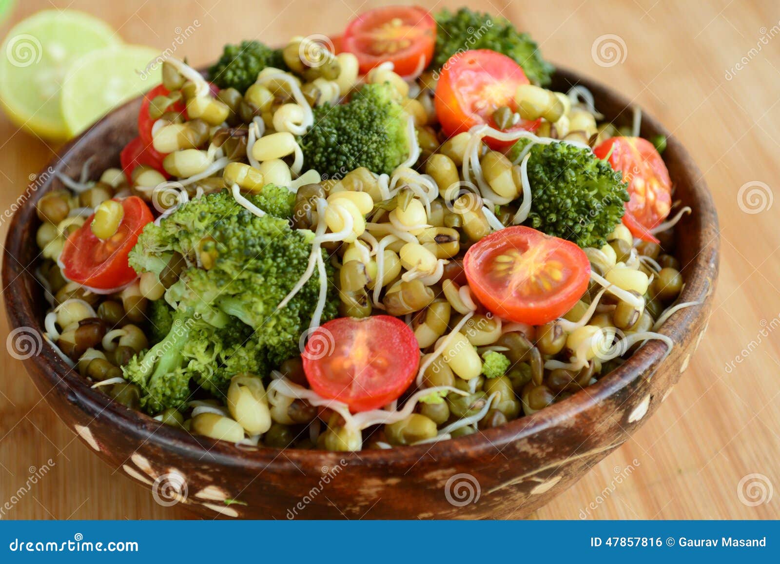 Sprouts chaat stock photo. Image of close, chaat, broccolli 47857816