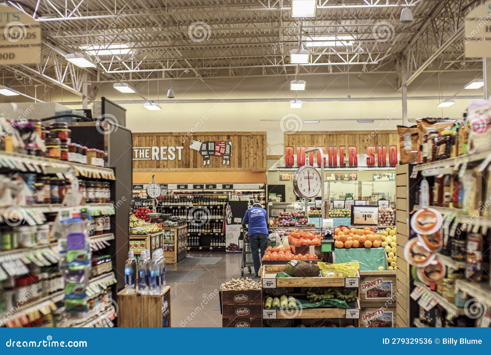 Sprouts Retail Grocery Store Supermarket Person Working Center of Store Editorial Photo Image