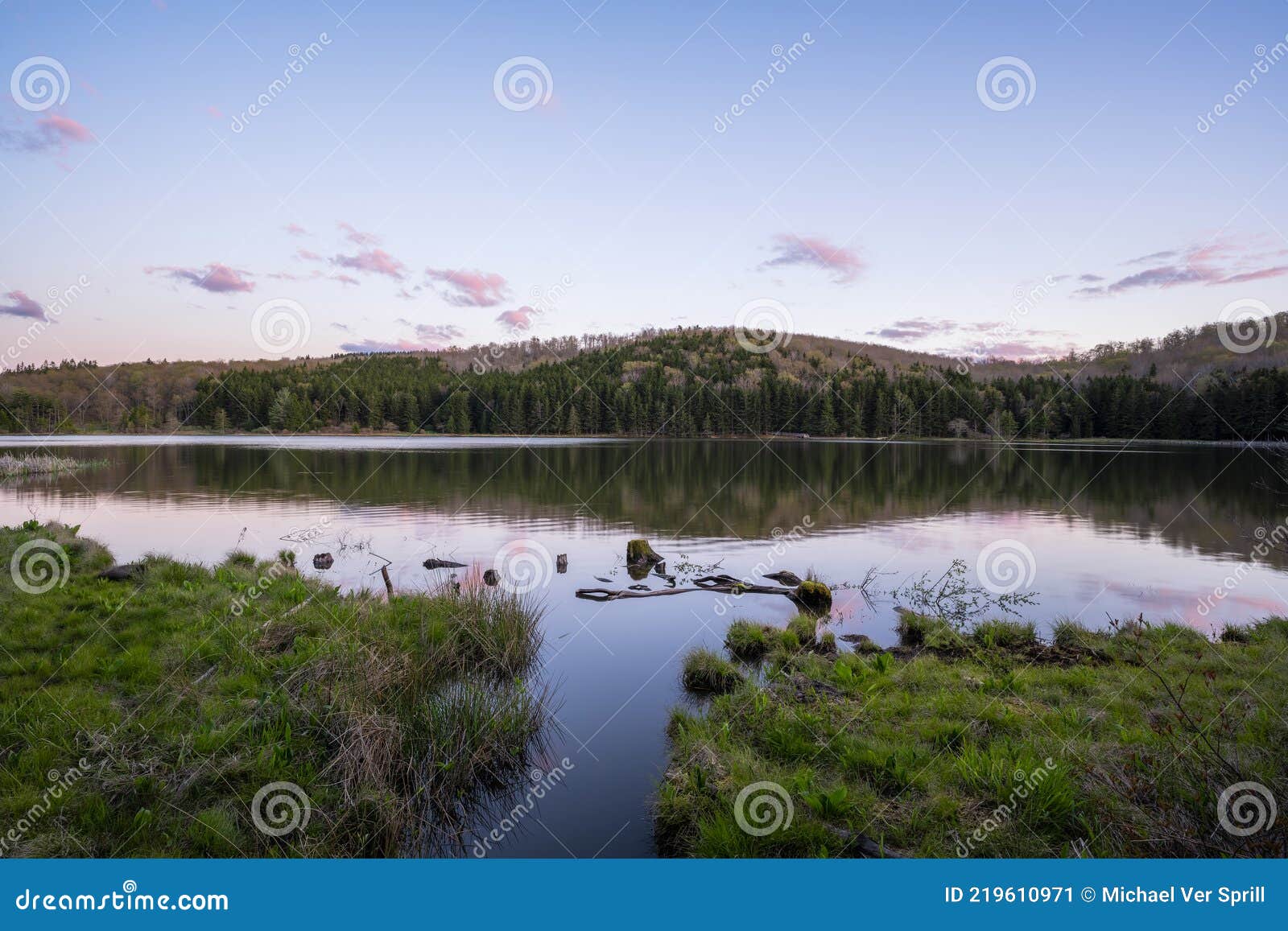 Spruce Knob Lake Sunset in West Virginia Stock Image Image of