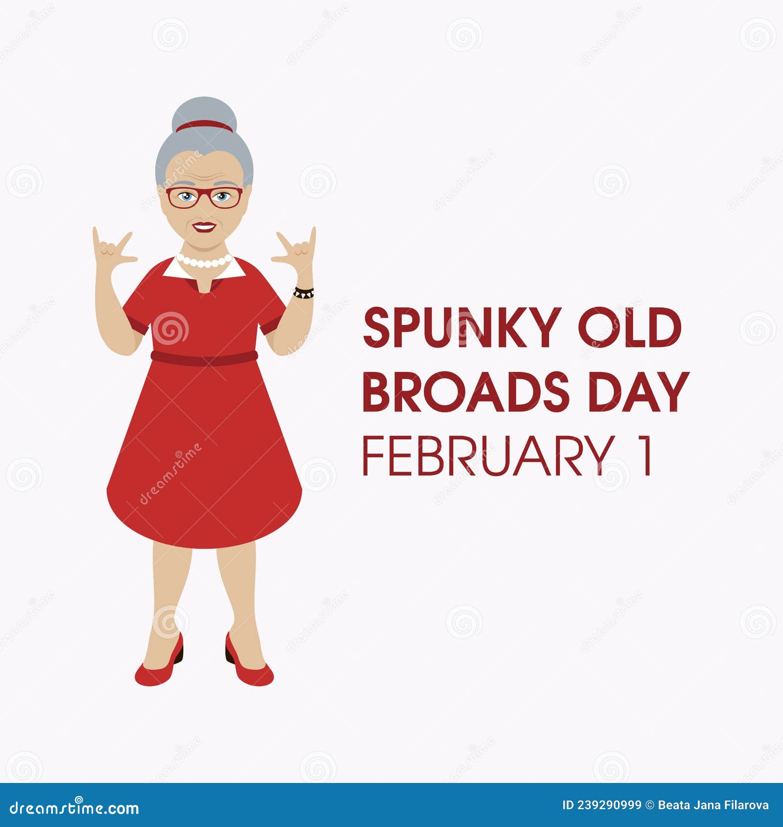 Spunky Old Broads Day Vector Stock Vector - Illustration of caucasian ...