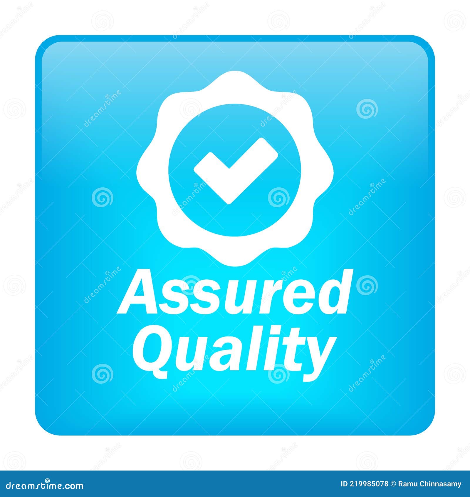 Assured quality button stock illustration. Illustration of certificate ...