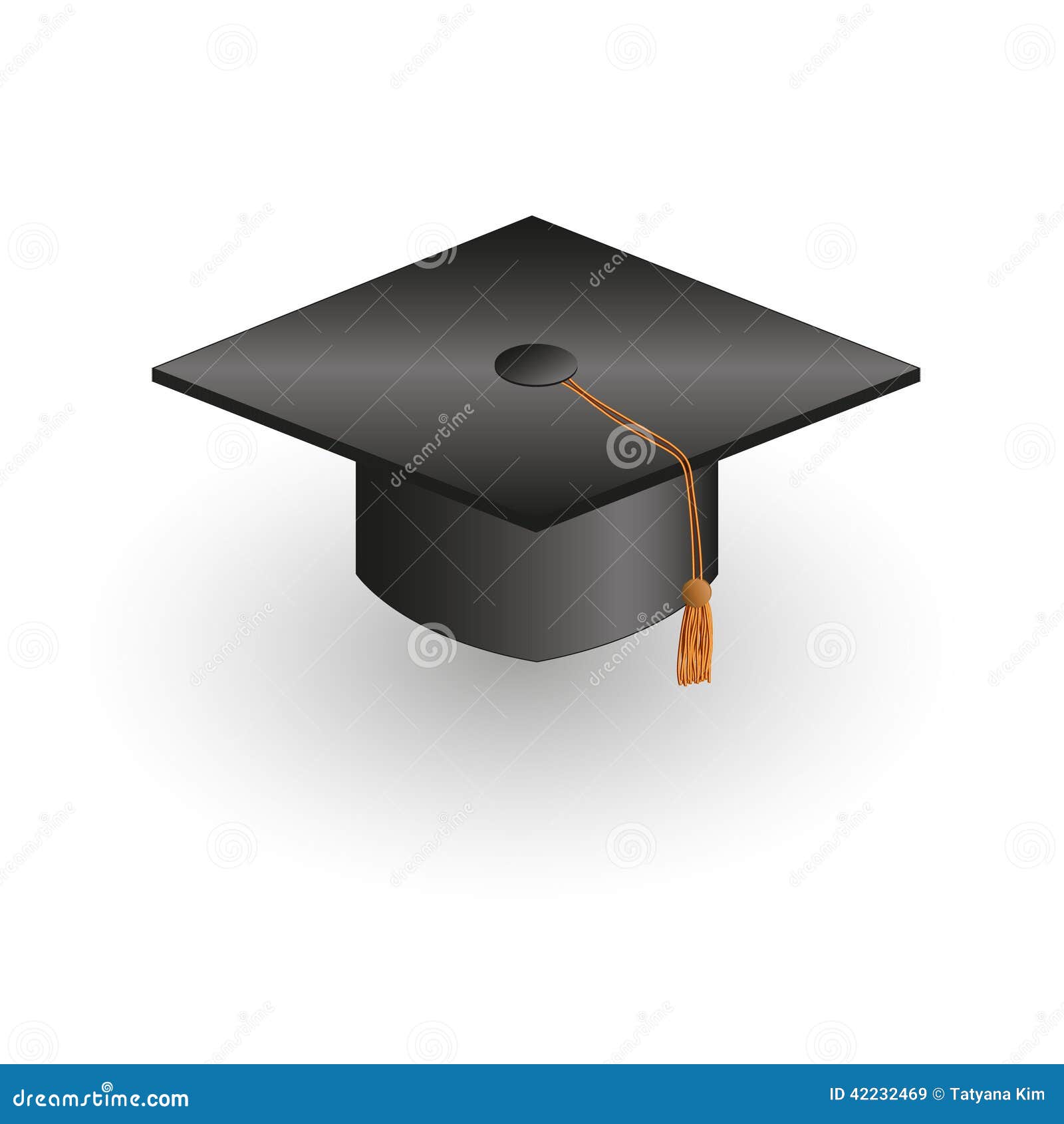 Square academic cap stock vector. Illustration of icon - 42232469