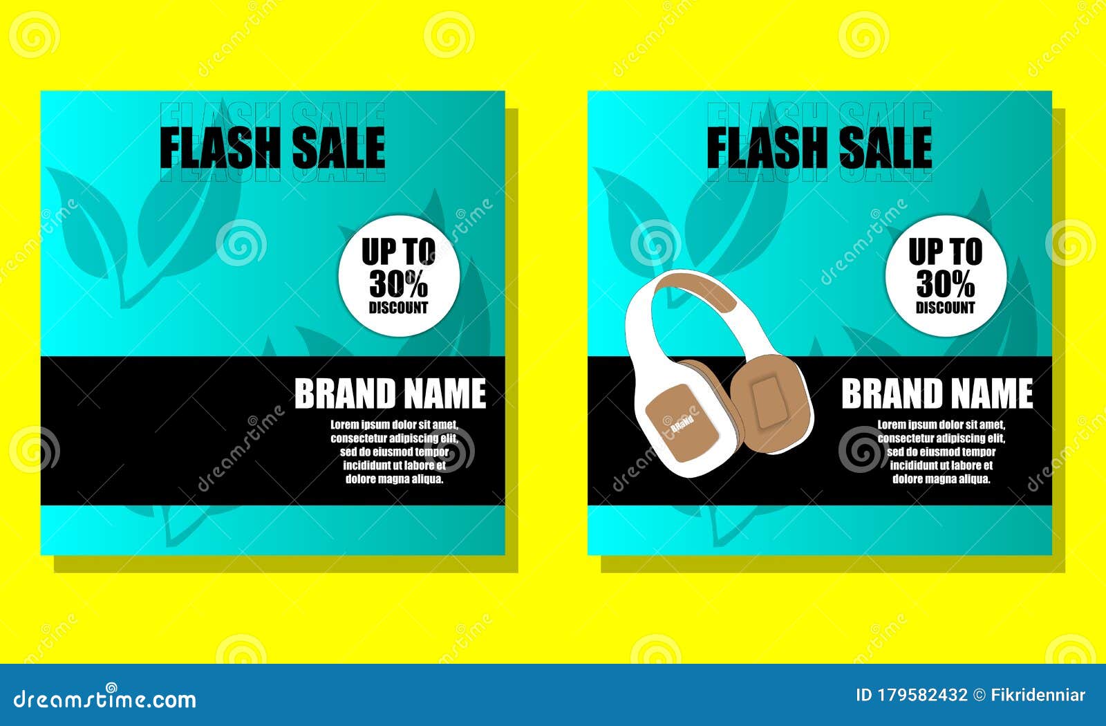Square Banner Template, Flash Sales of the Latest Headset Products With Regard To Product Banner Template