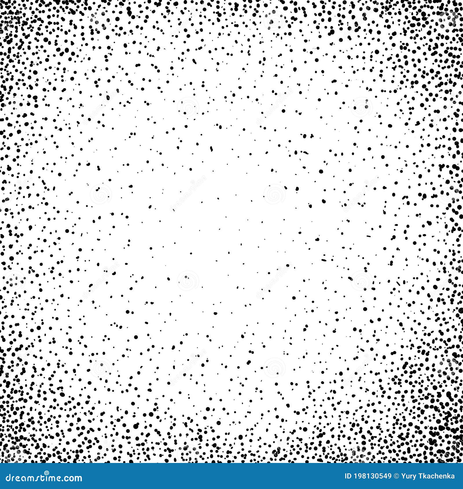 Square Border Frame with Black Dots on White Background Stock Vector