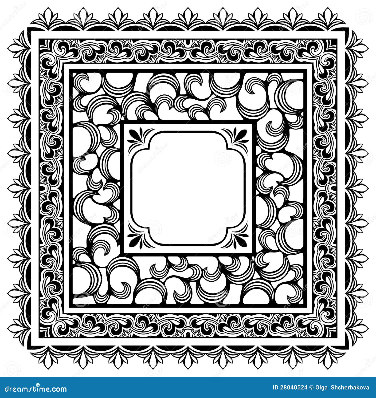 Download Square borders stock vector. Illustration of ornament ...