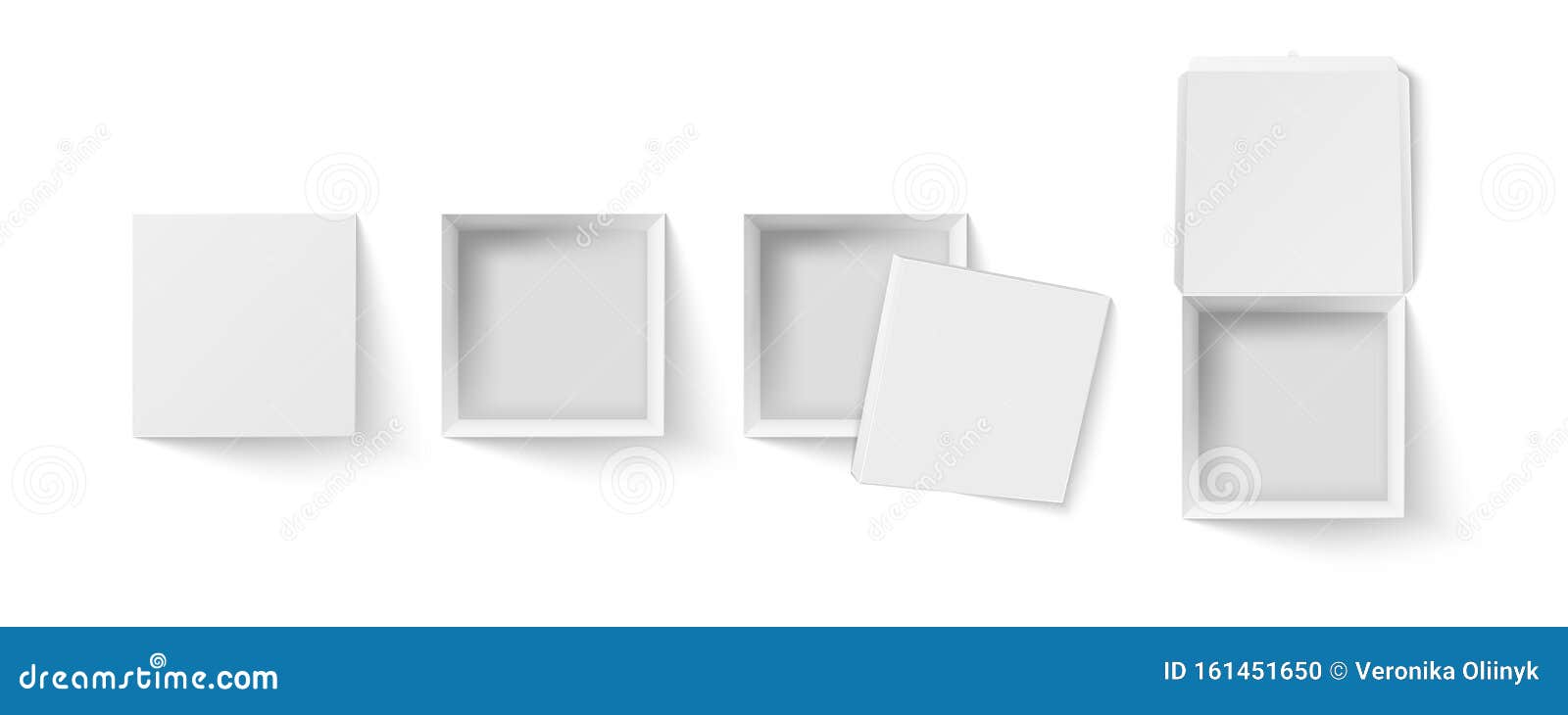 Download Square Box Top View Mockup. Empty Package, White Paper ...