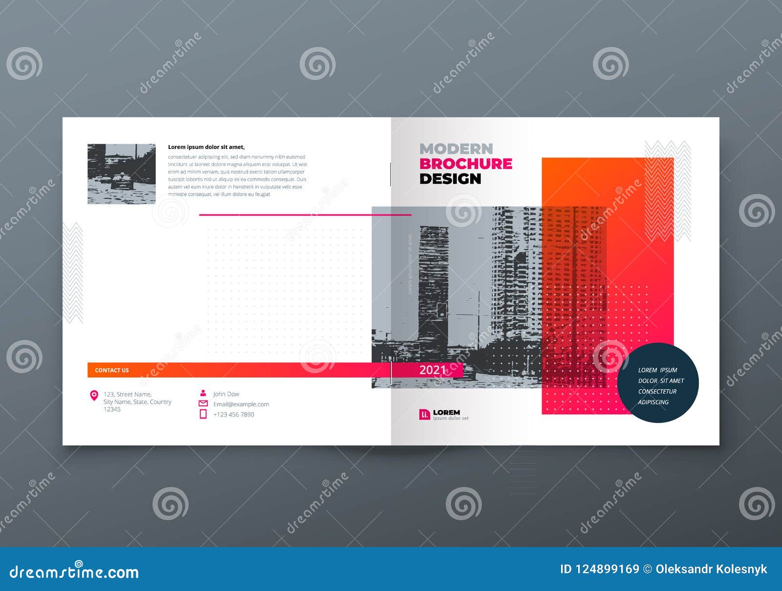 Square Brochure Design Orange Corporate Business Rectangle Template Brochure Report Catalog Magazine Brochure Stock Vector Illustration Of Abstract Concept