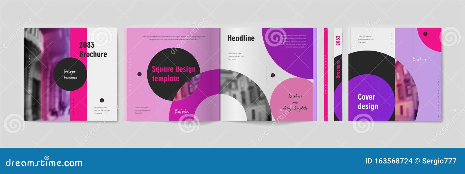 Download Square Brochure Template Design Cover Business Annual Report Catalog Magazine Journal Mockup Modern Printed Product Book Bo Stock Illustration Illustration Of Business Booklet 163568724