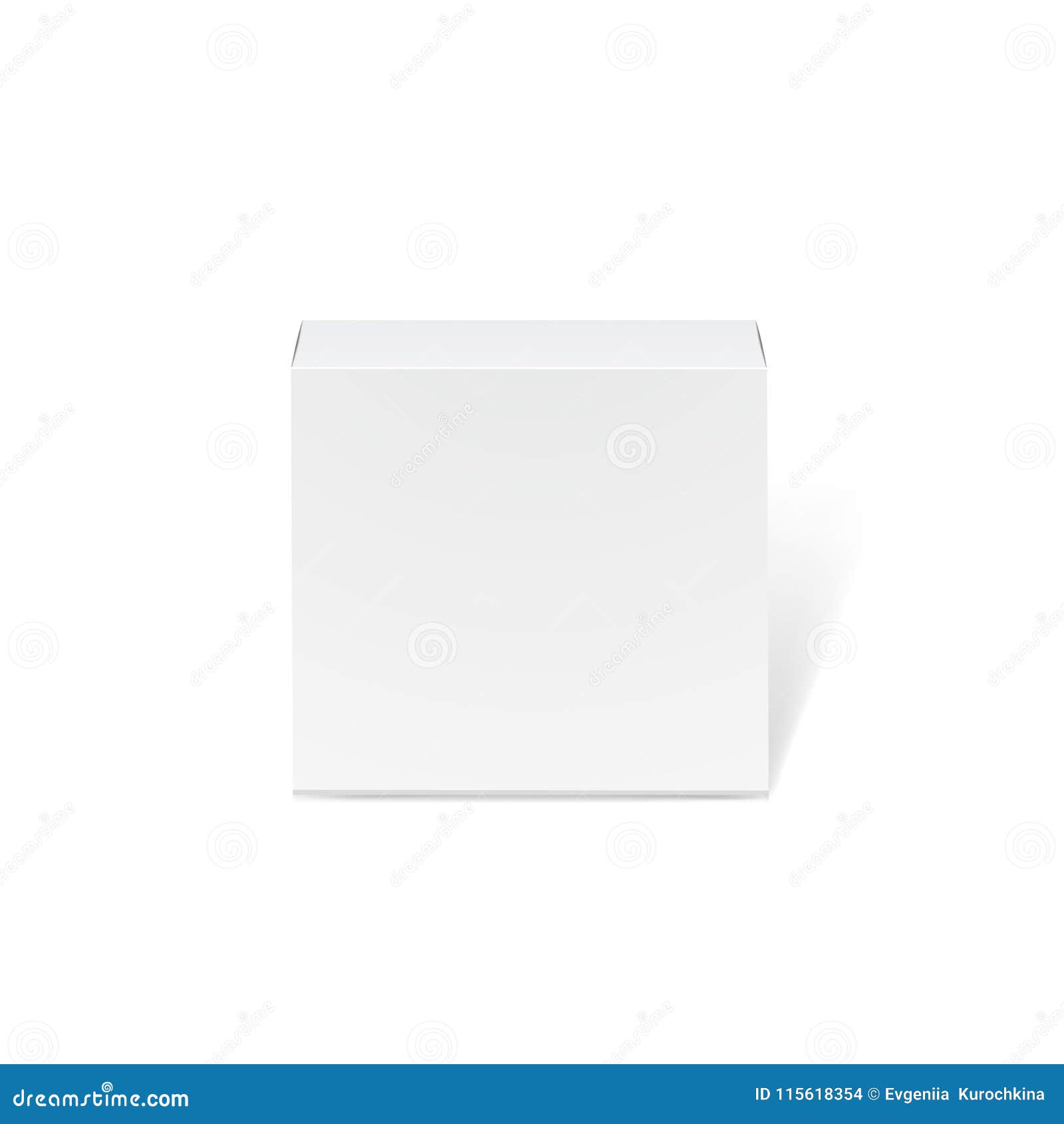 Download Square Cardboard Paper Box Mockup - Front View. Blank ...