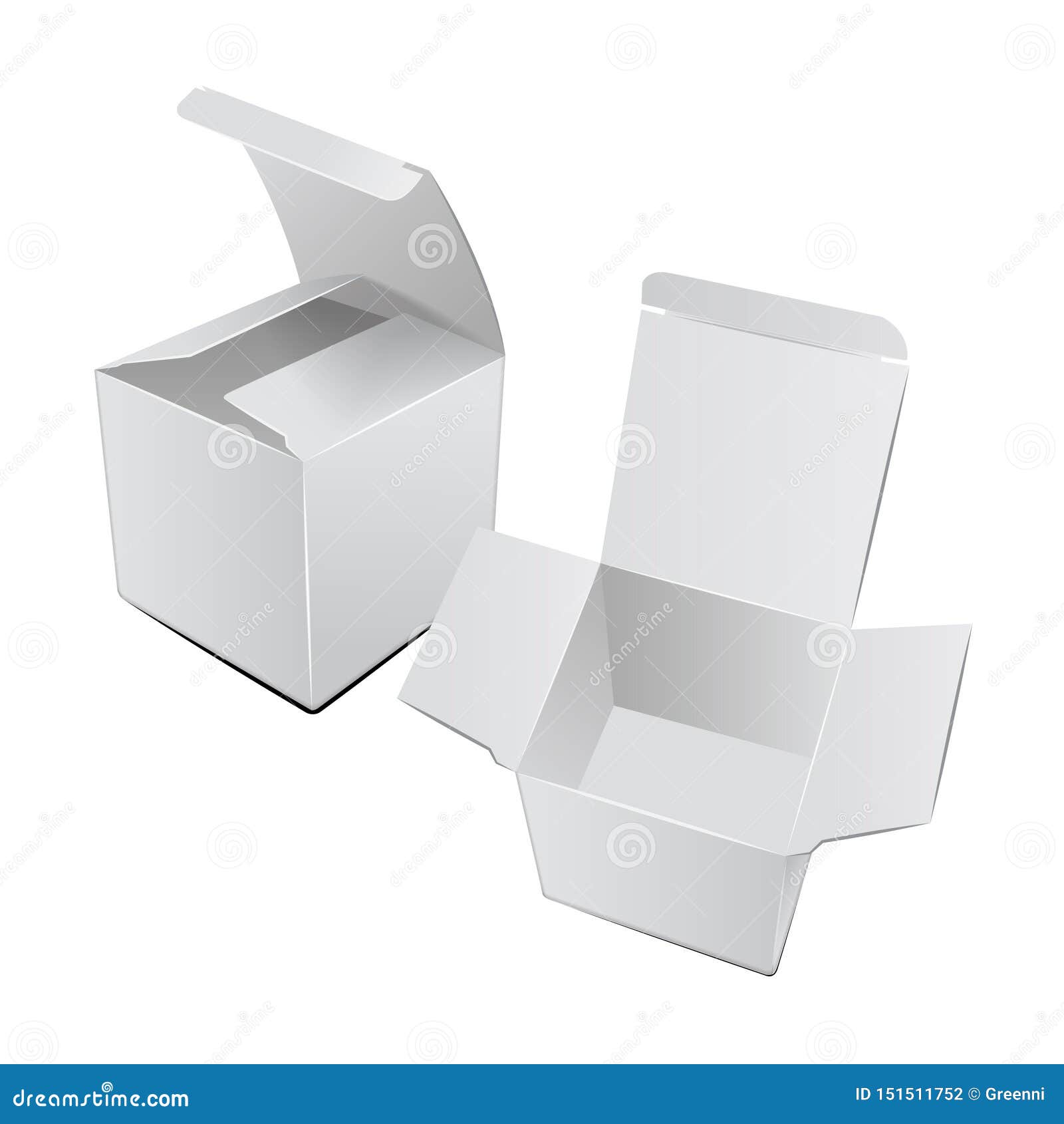 Download Square Cardboard Plastic Package Box. Top View ...