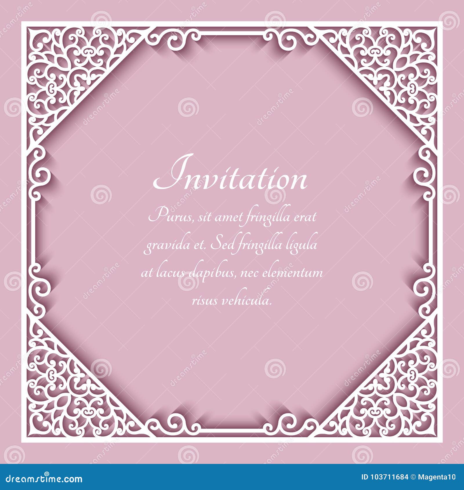 Download Square Cutout Paper Lace Frame Stock Vector - Illustration ...