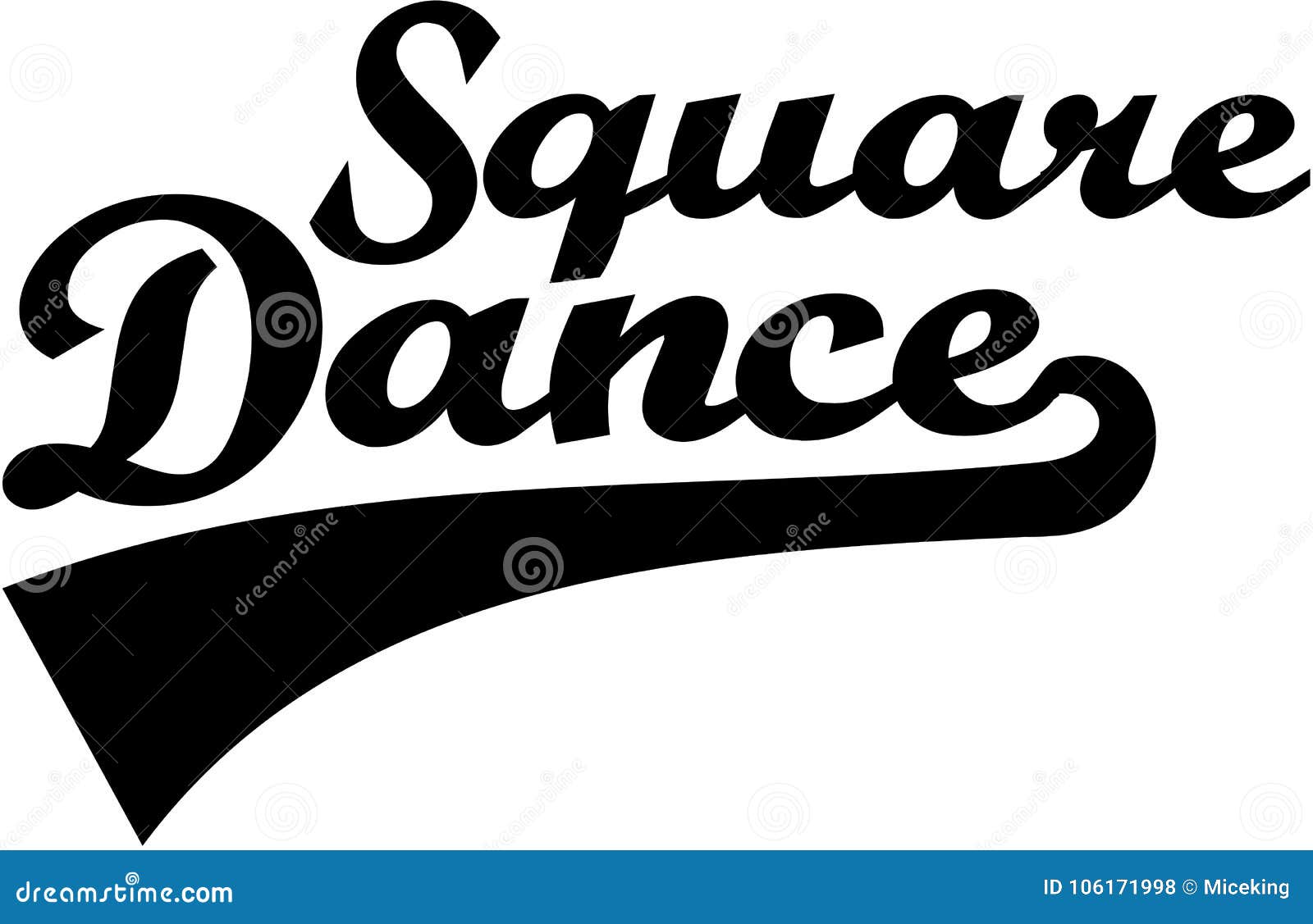 Square dance retro word stock vector. Illustration of music 106171998