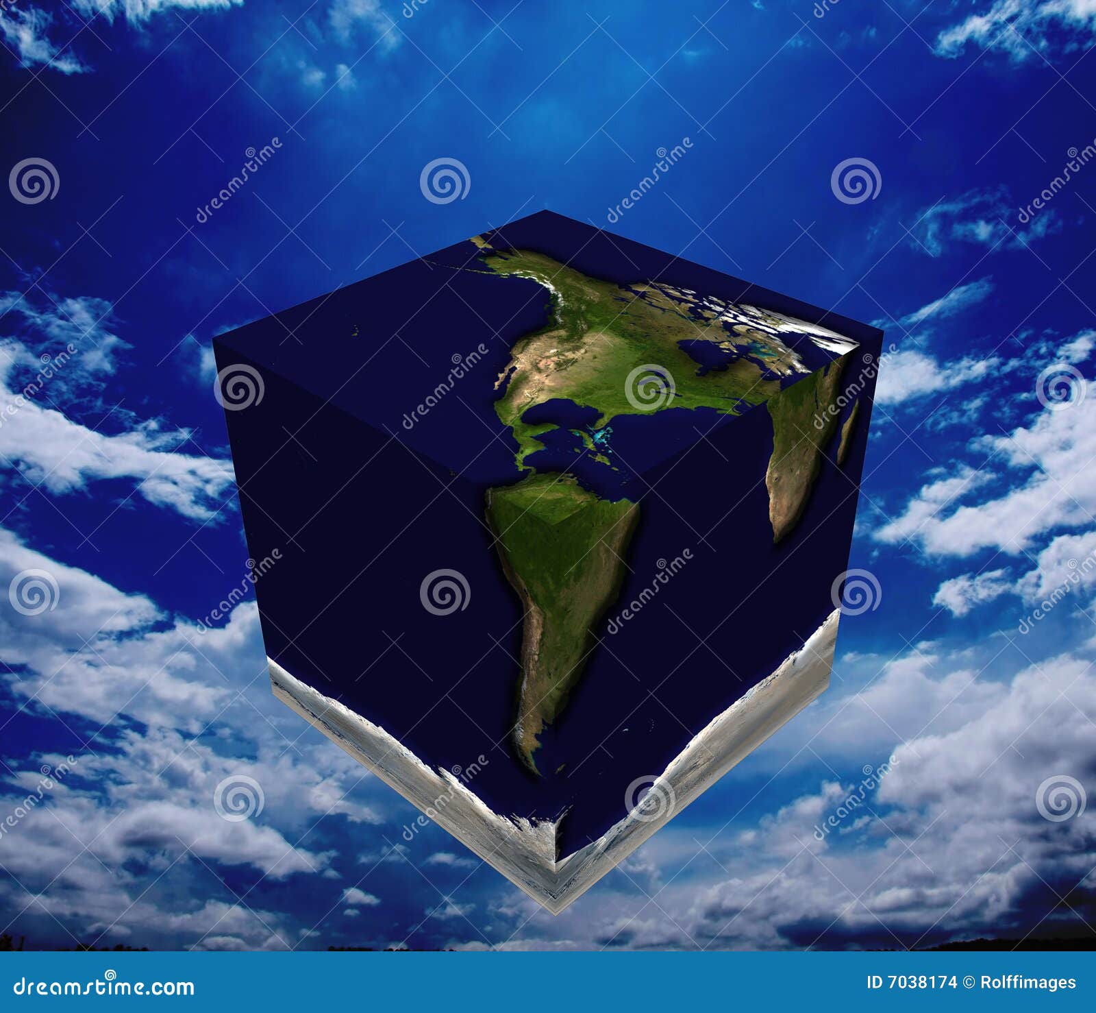 Square Earth stock illustration. Illustration of surreal - 7038174