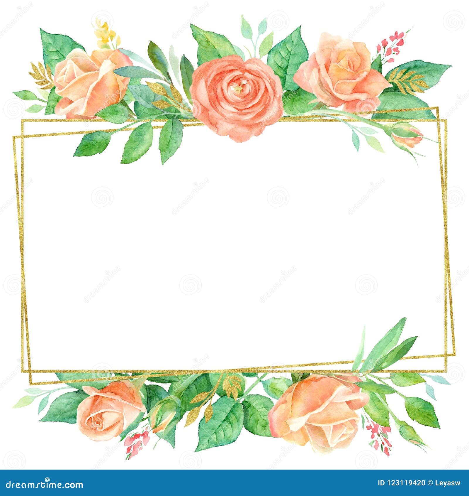 Square Floral Background With A Colorful Watercolor Flowers Frame Border Wedding Invitation Frame Flowers Leaves Stock Illustration Illustration Of Invitation Painted