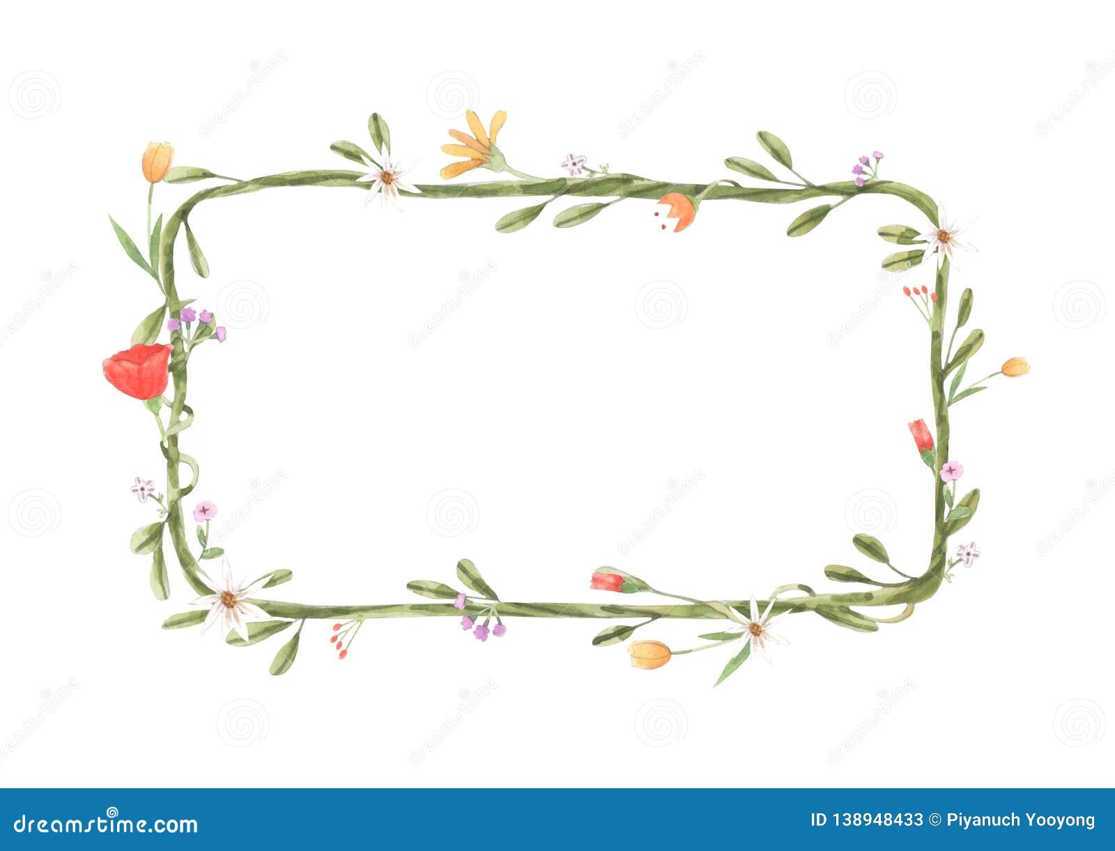 Square Flower Frame Stock Illustration Illustration Of Candy