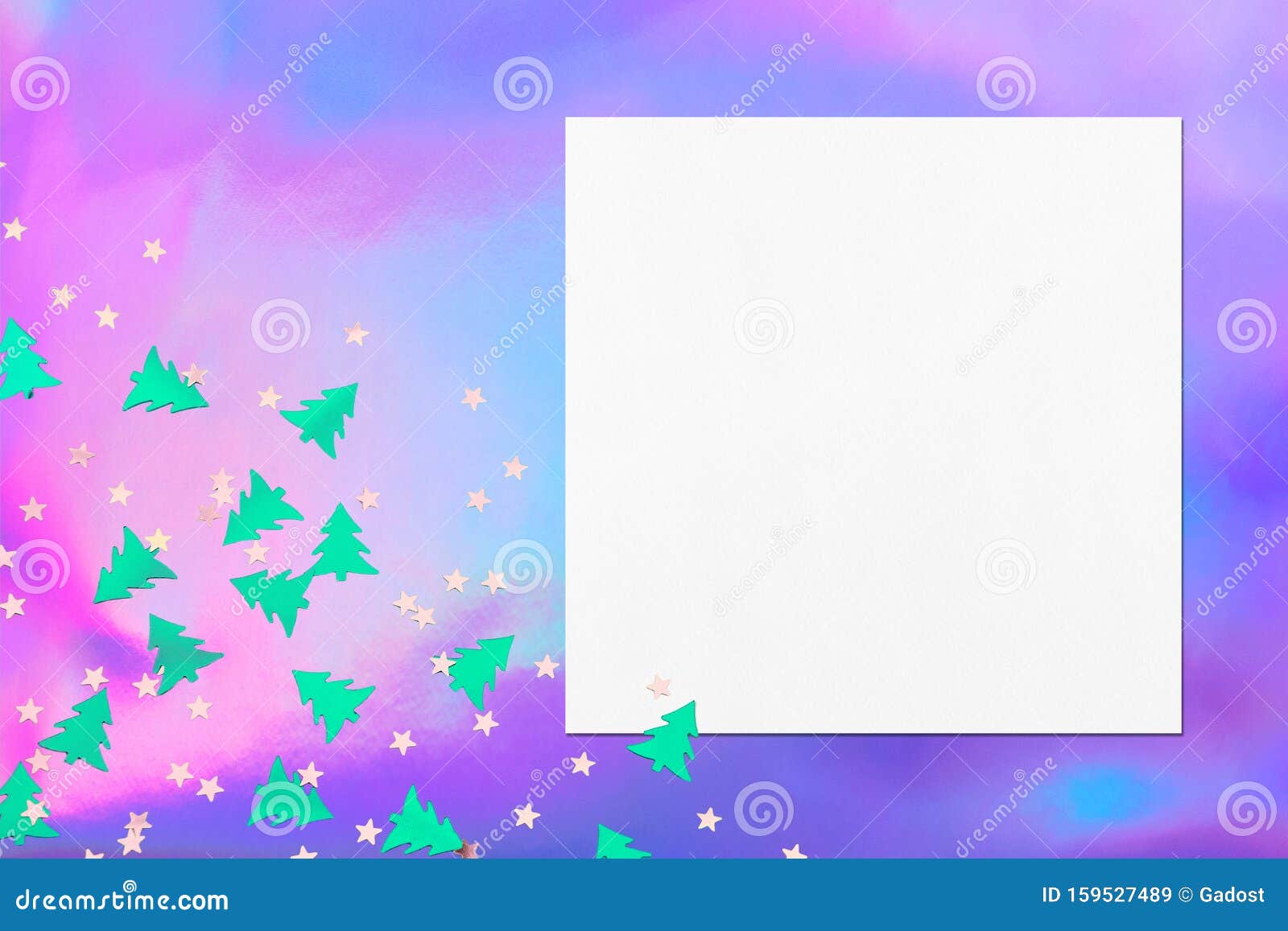 Download Square Flyer Or Business Card Mockup On Holographic ...