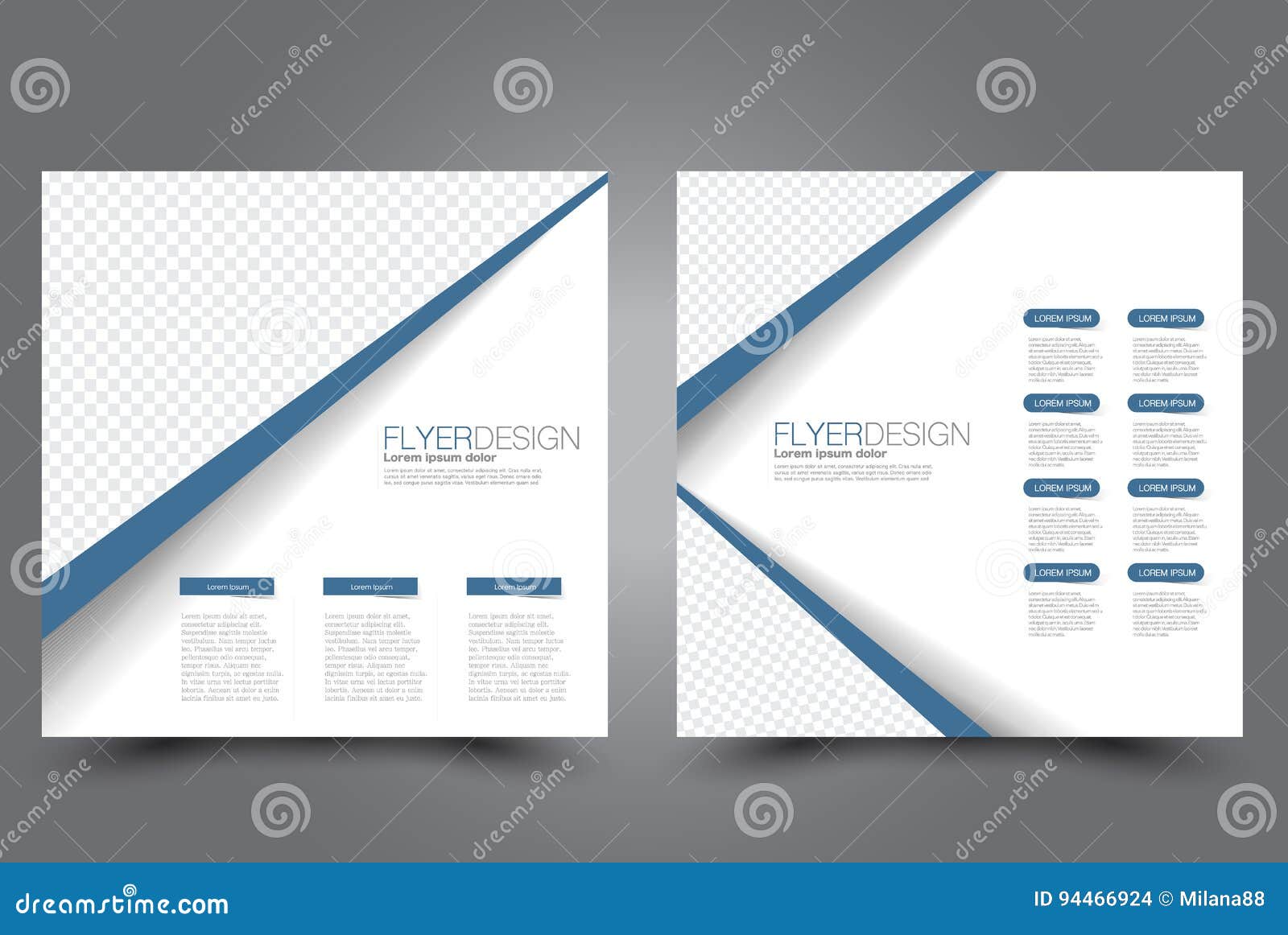 Square flyer template. Brochure design