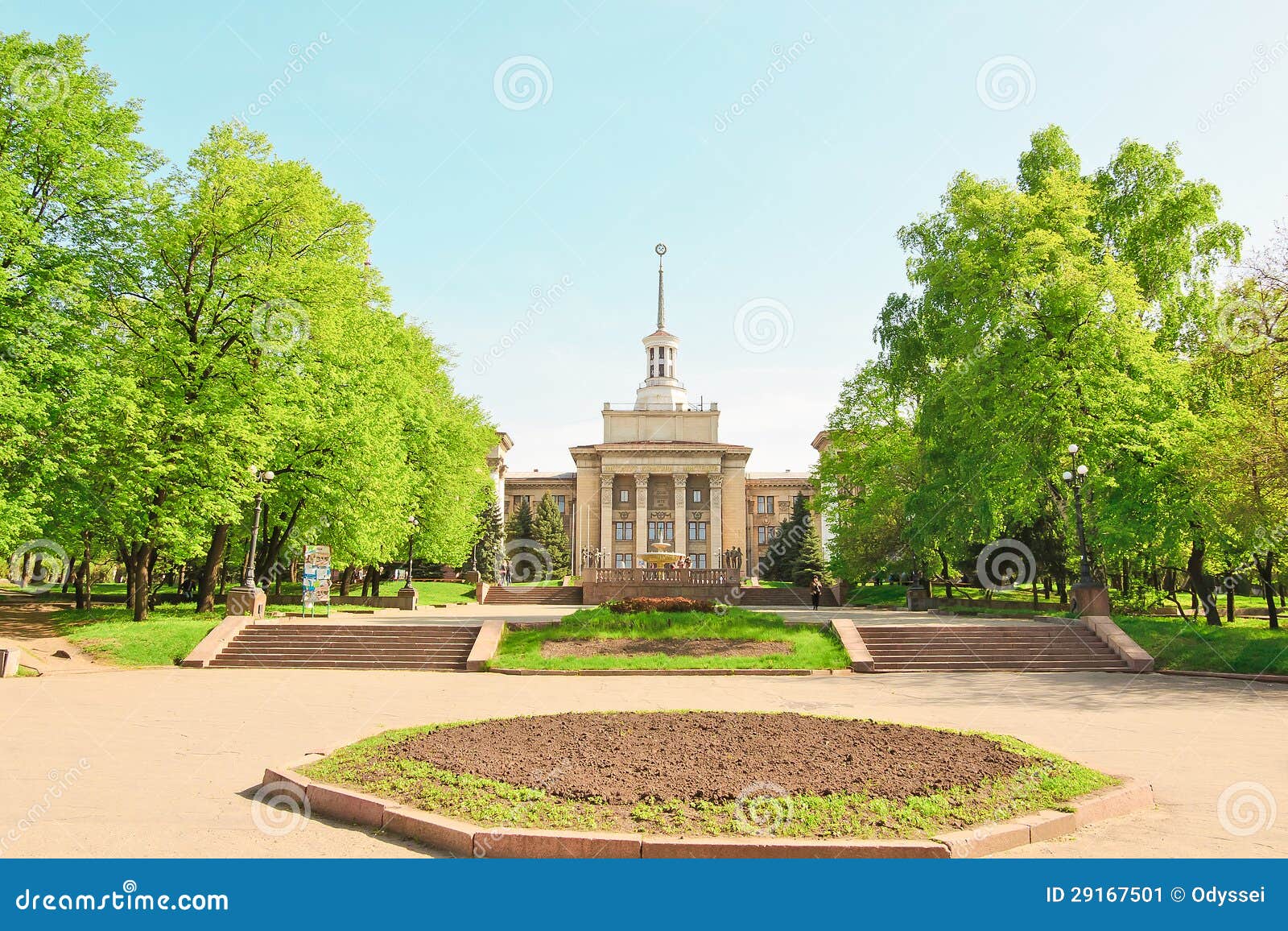 Square in Front of School of Fine Arts Stock Image Image of history