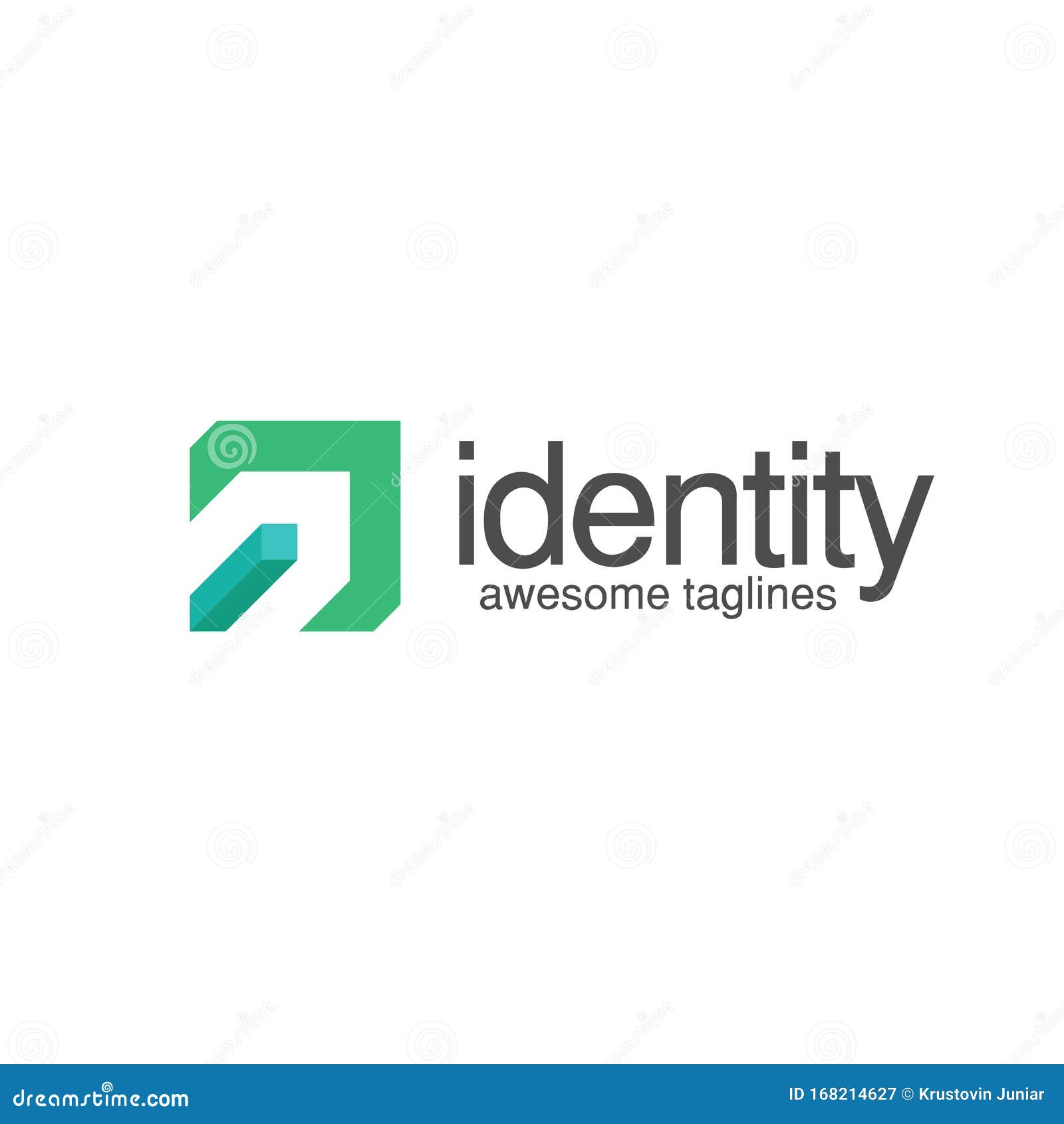 Square Geometric Arrow Tech Logo Stock Vector Illustration of