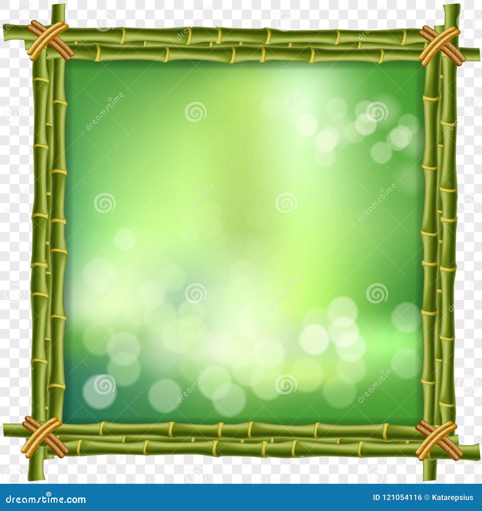 Download Square Green Bamboo Sticks Border Frame With Blur ...