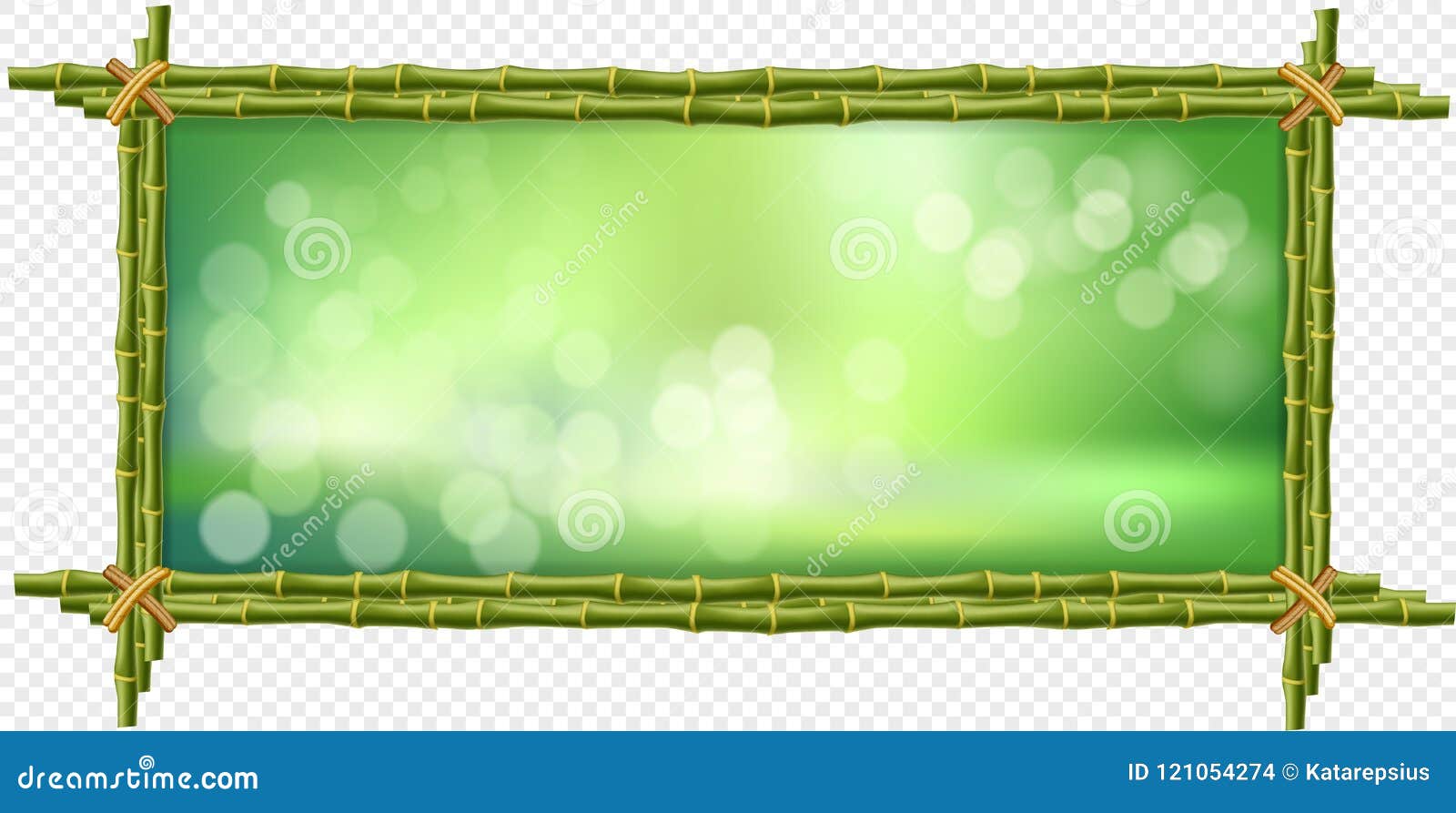 Download Square Green Bamboo Sticks Border Frame With Blurred ...