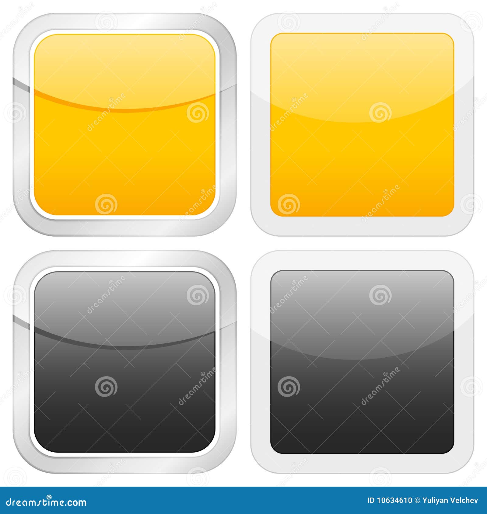 Square icon empty stock vector. Illustration of button 10634610