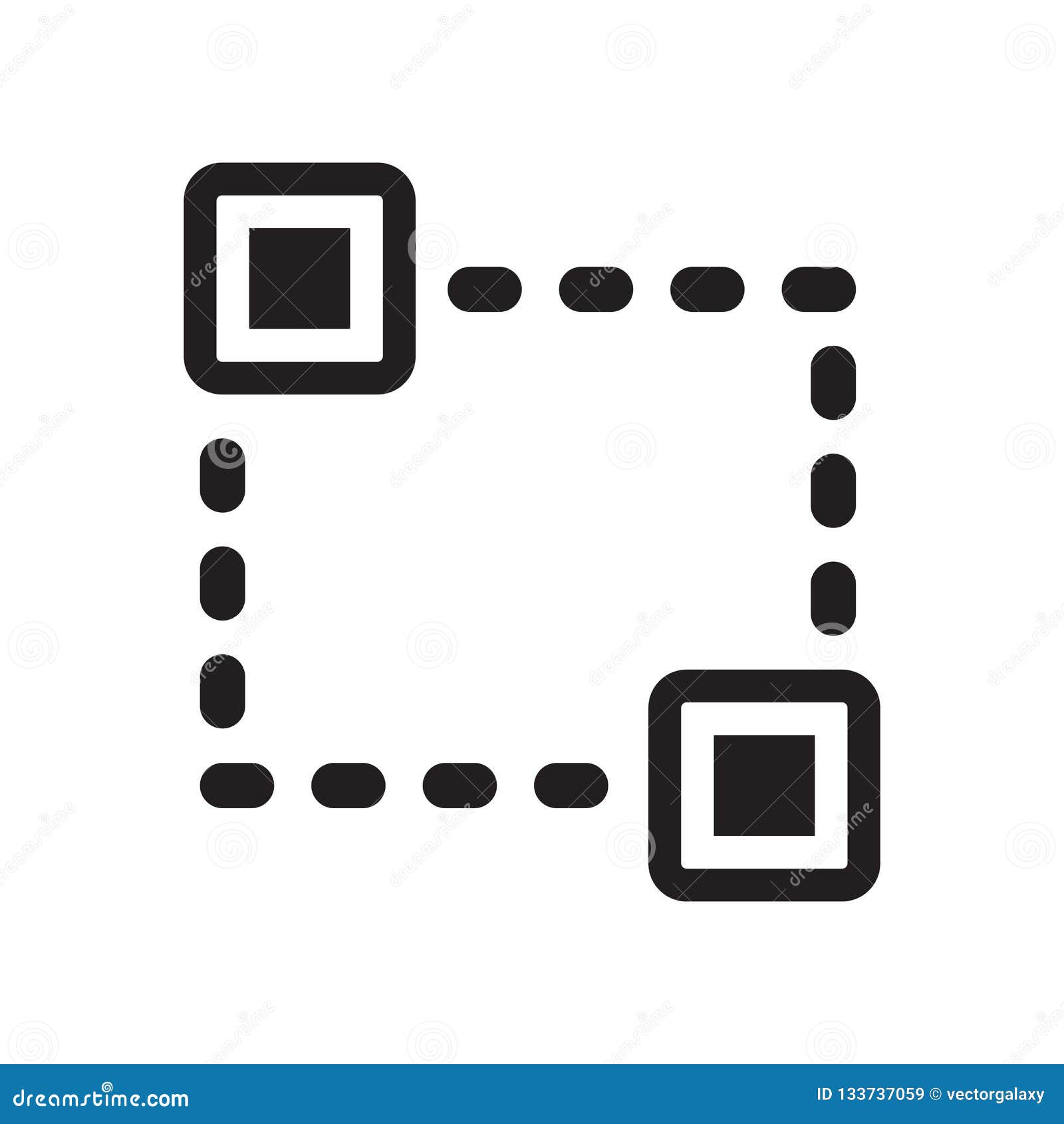 Square Icon Vector Sign And Symbol Isolated On White ...