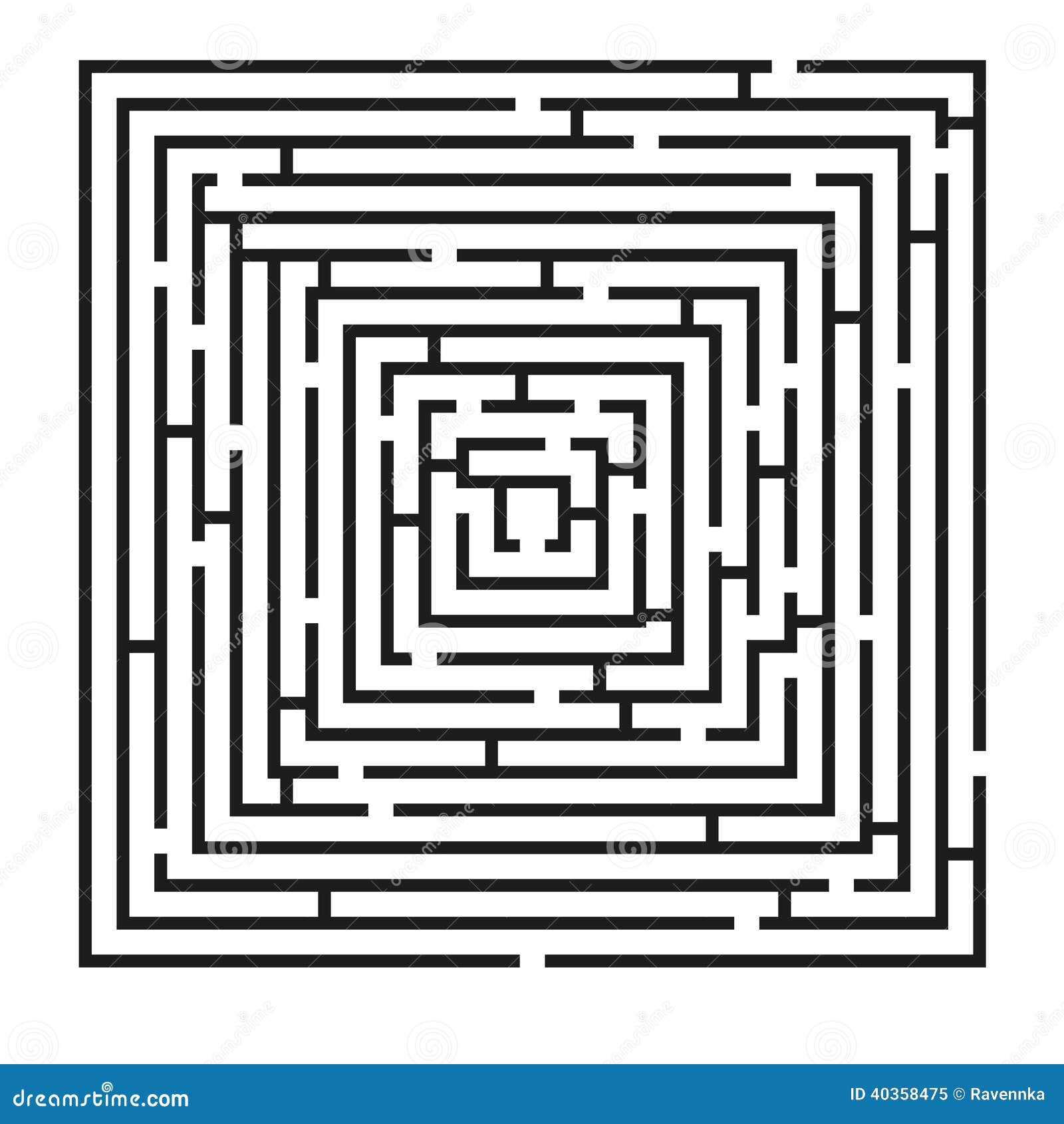 Square Labyrinth Puzzle Stock Vector Illustration Of Labyrinth