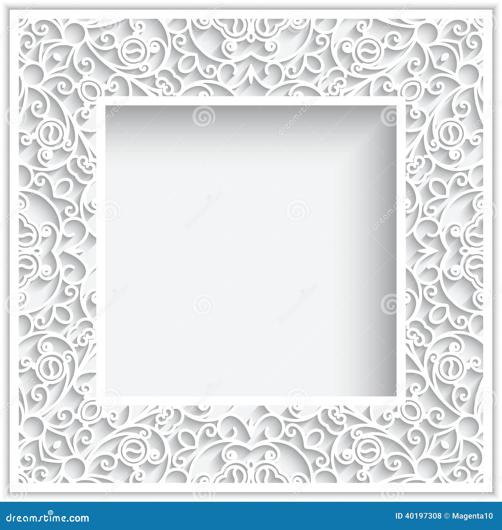 Download Square paper frame stock vector. Illustration of cutout ...
