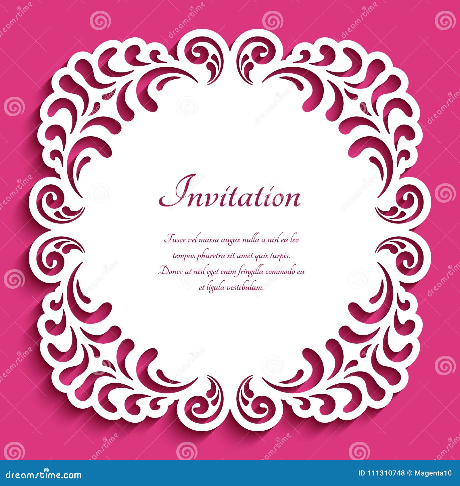 Download Square Paper Frame With Cutout Border Pattern Stock Vector ...