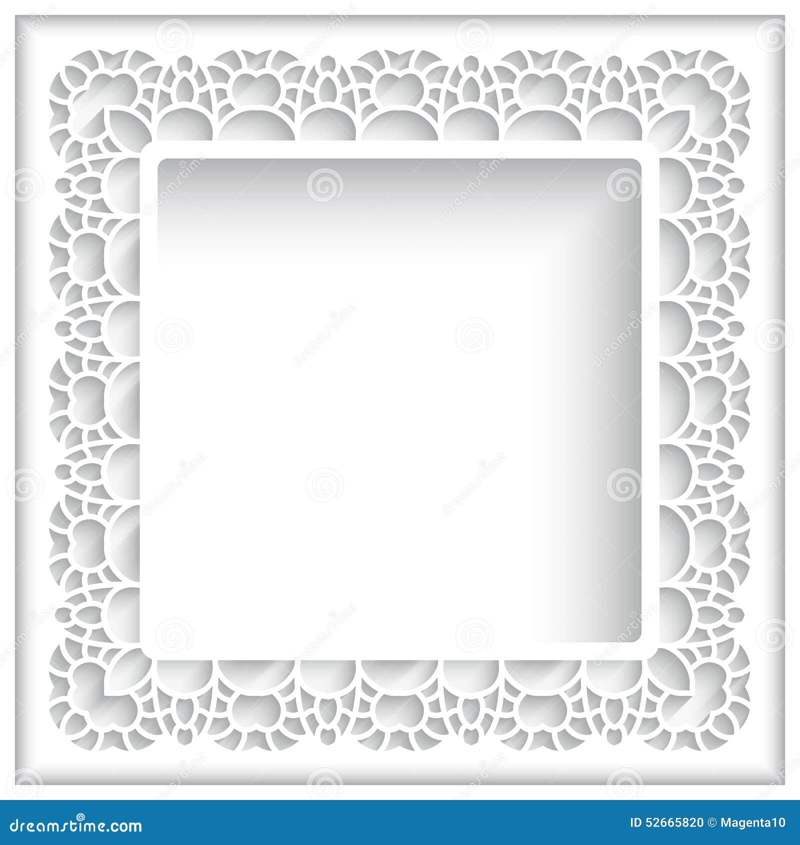 Square paper lace frame stock vector. Illustration of fashion 52665820