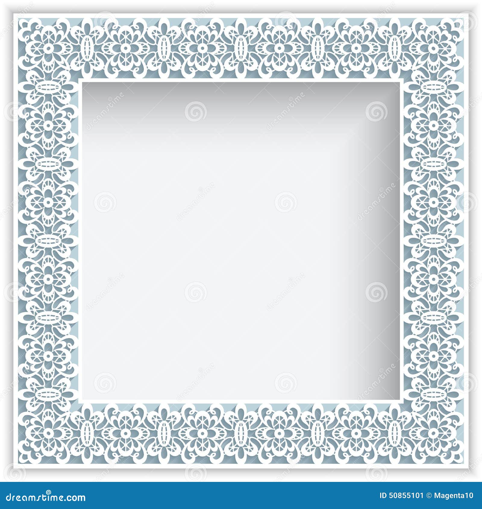Square paper lace frame stock vector. Illustration of background 50855101