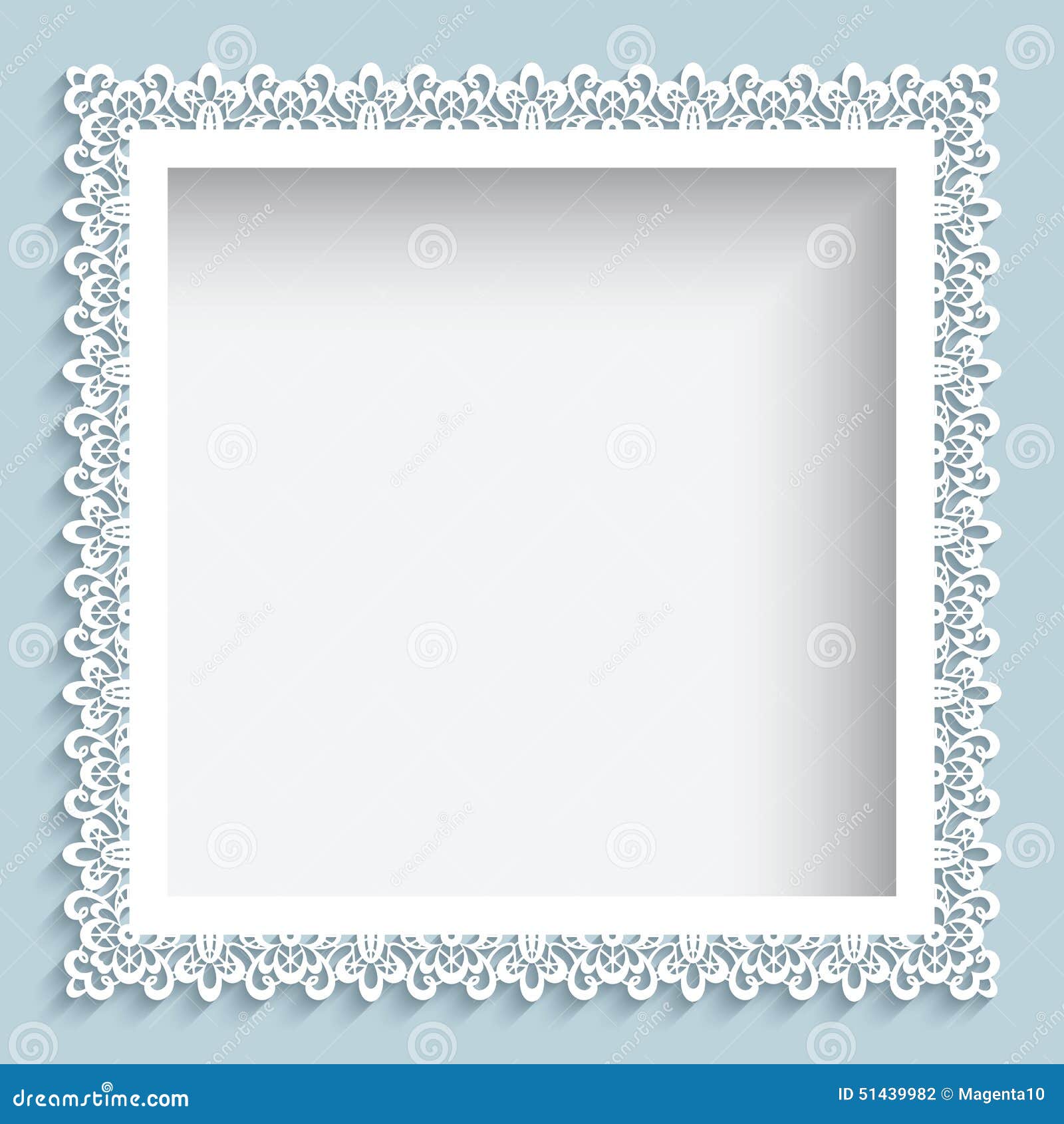 Square paper lace frame stock vector. Illustration of card 51439982
