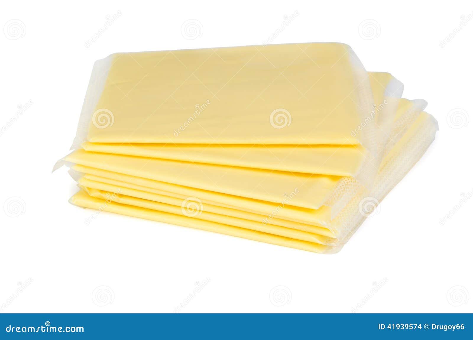Square Pieces of Cheese in Plastic Stock Photo Image of cheese, small