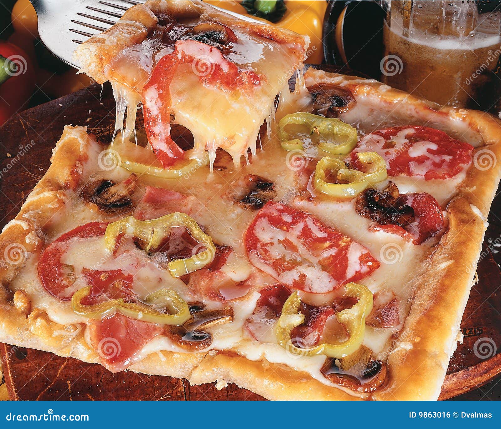 Square Pizza. Royalty Free Stock Image Image 9863016