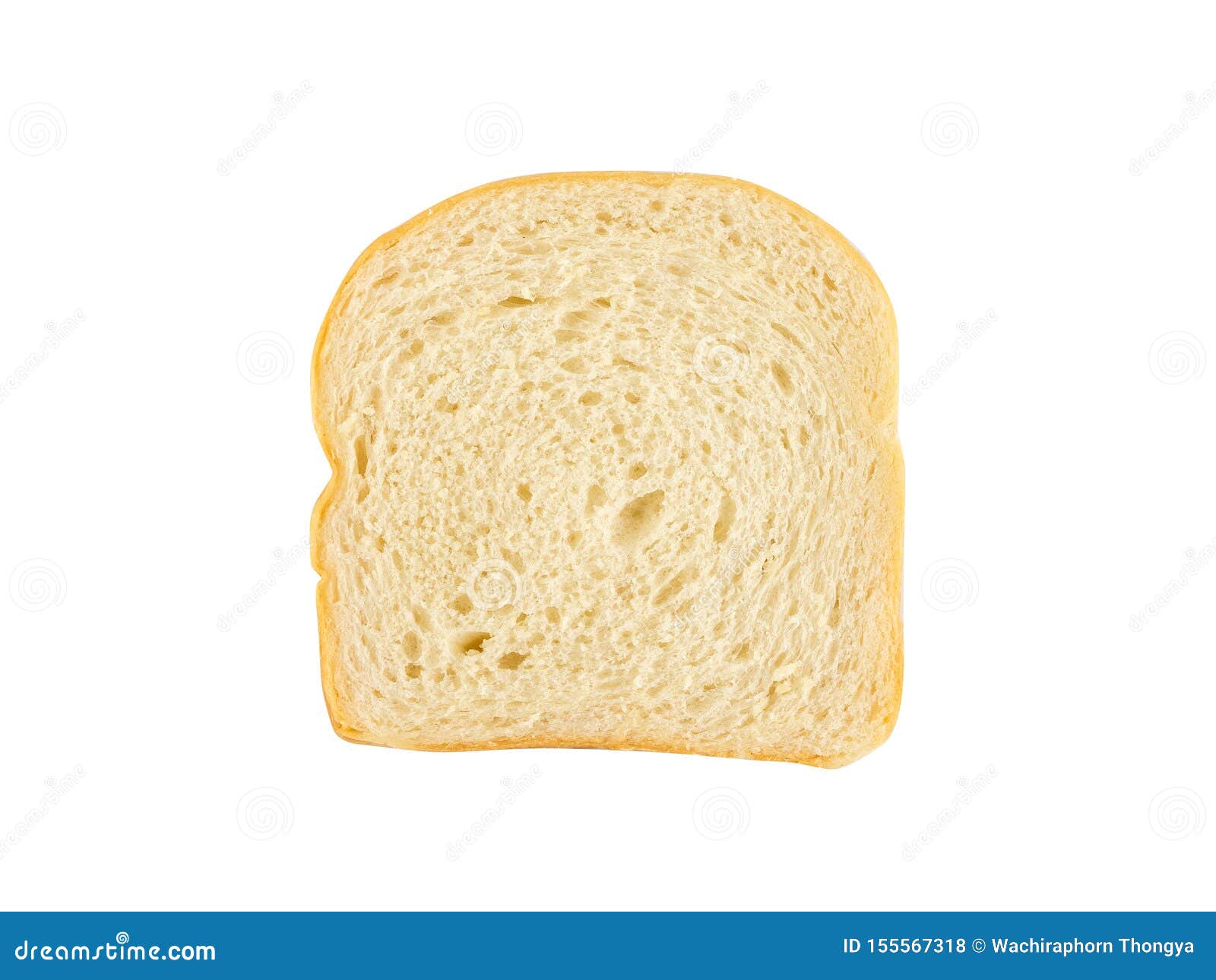 Square Plain Bread On White Background Isolate Stock Photo Image