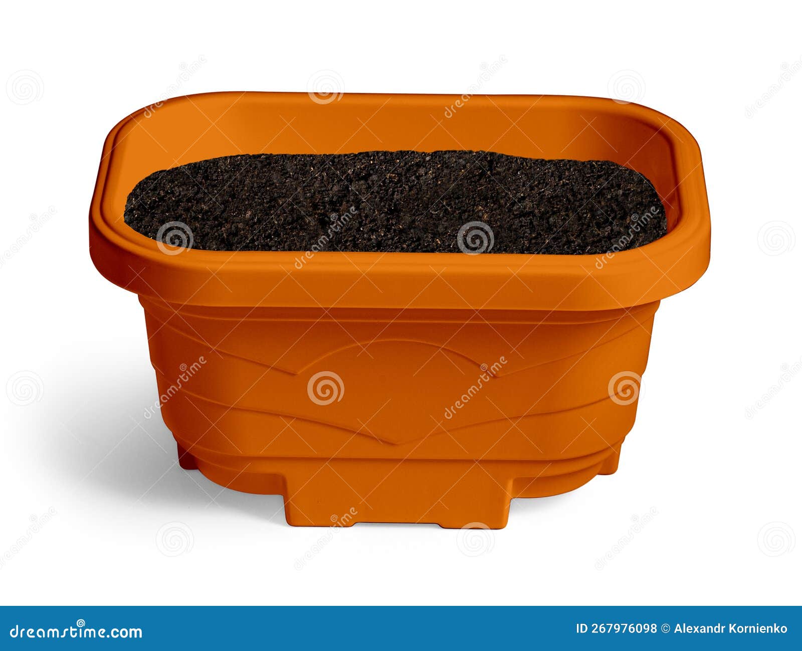 Square Plastic Flower Pot stock photo. Image of ornamental 267976098
